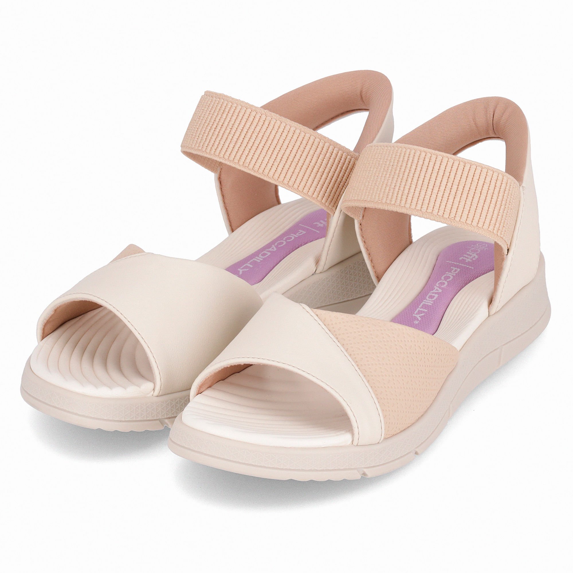 Papete SlipFit Anabela Médio Off White com Brule Branco/Bege 2