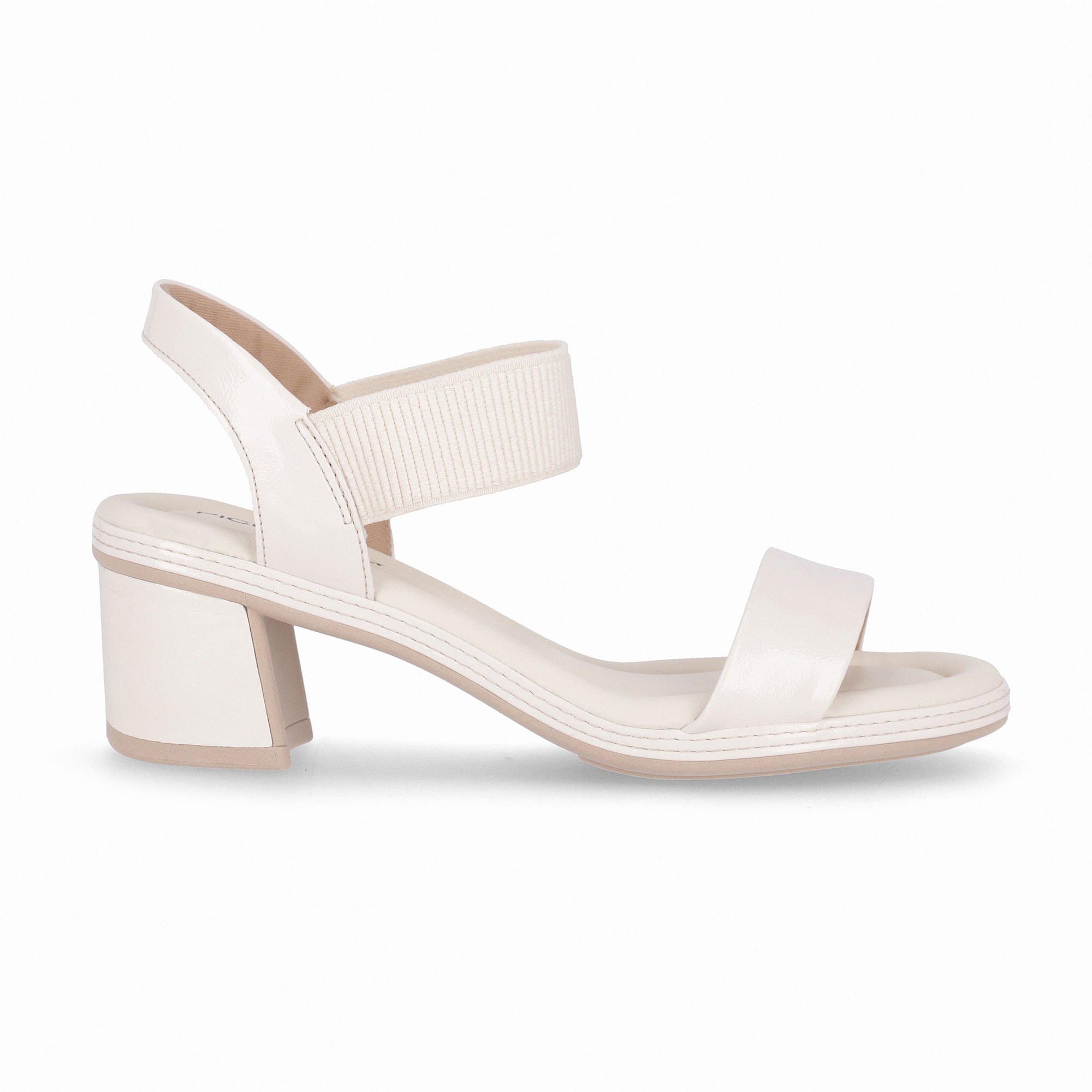 Sandália Paola Salto Médio Off White