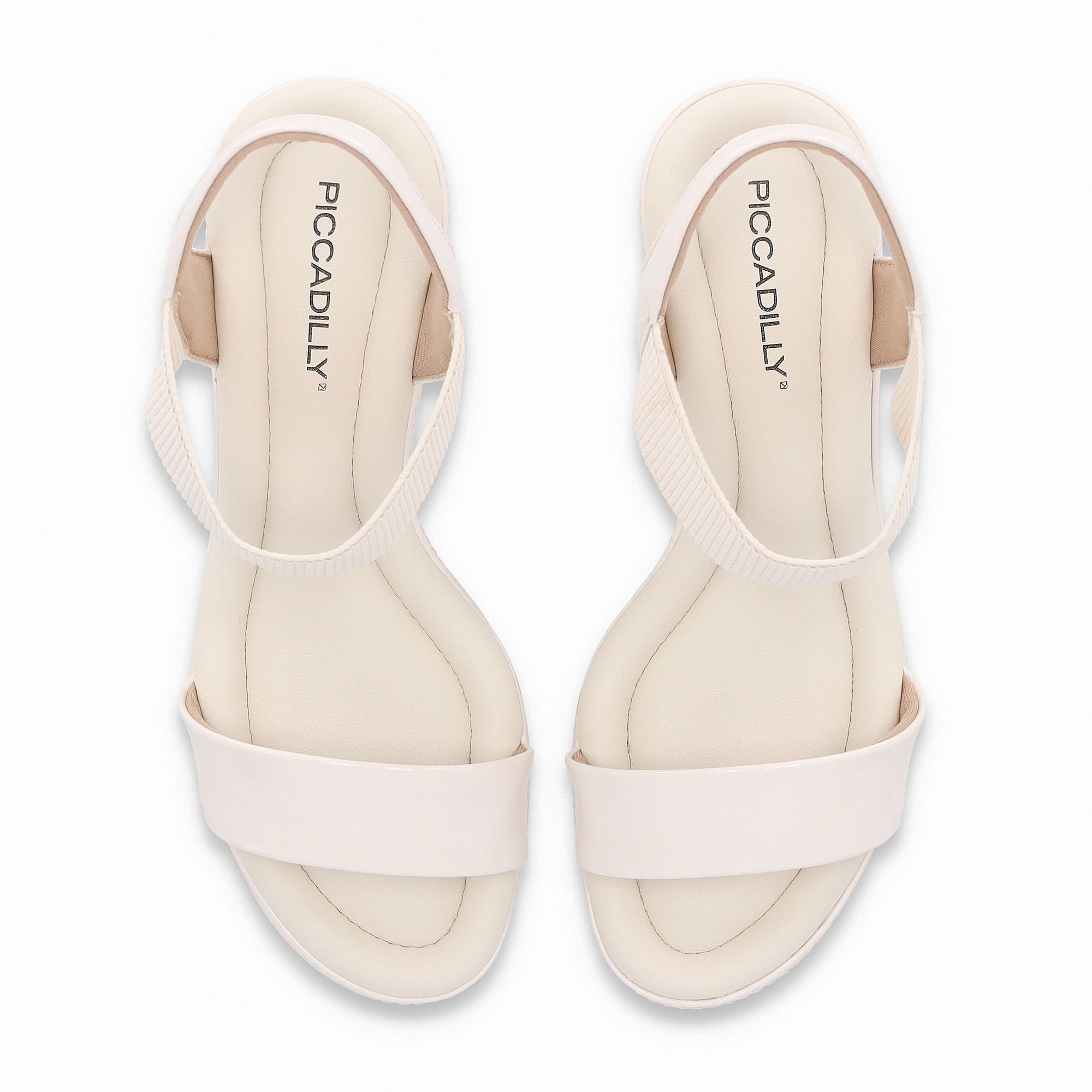Sandália Paola Salto Médio Off White Branco 5