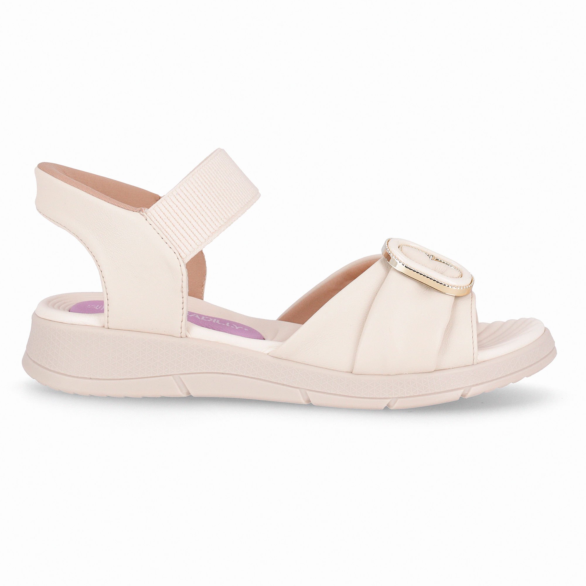 Papete SlipFit Anabela Médio Off White Branco 1