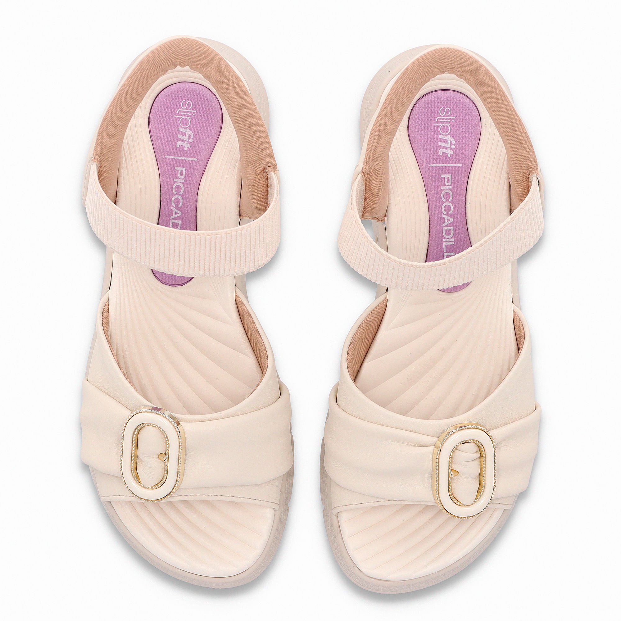 Papete SlipFit Anabela Médio Off White Branco 5