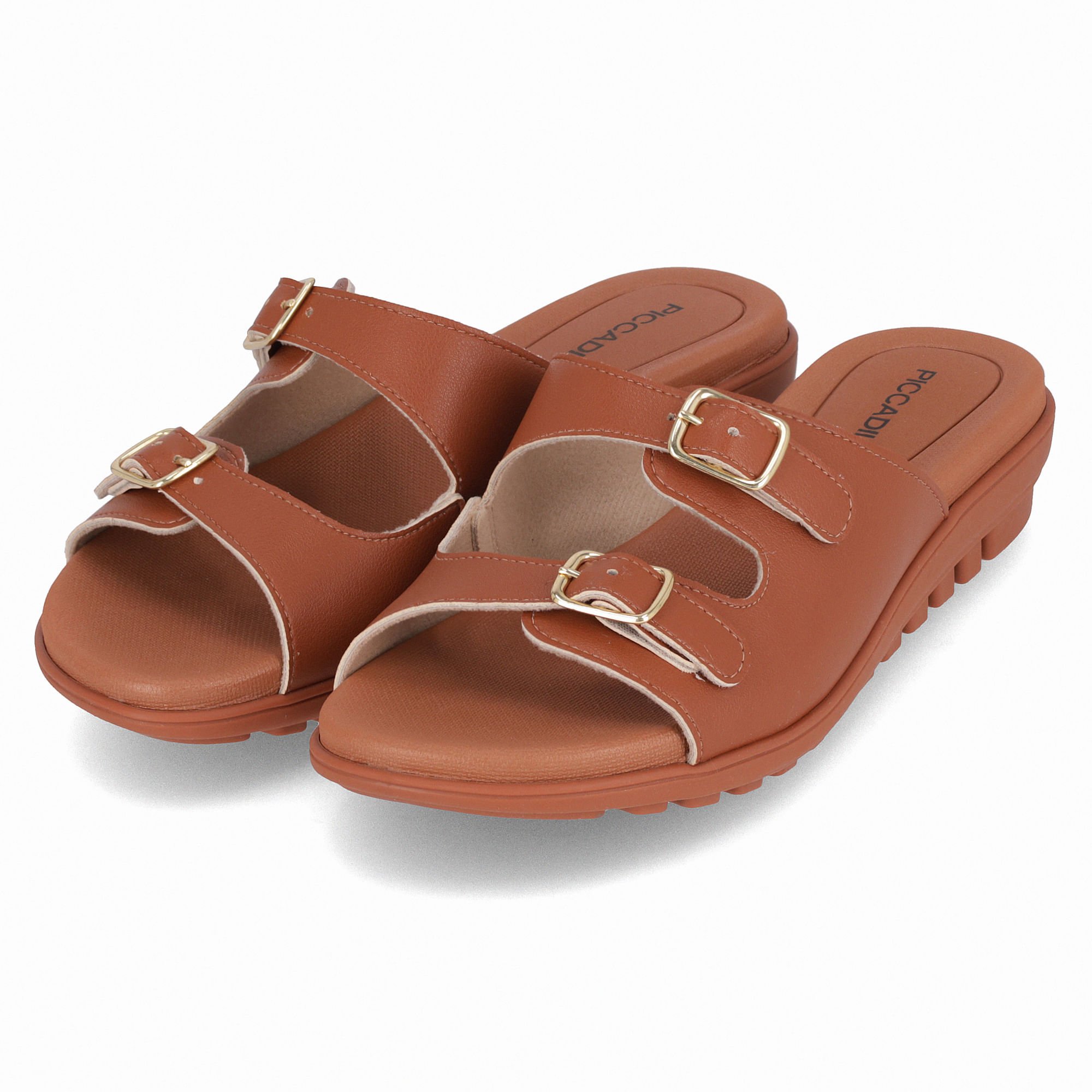 Tamanco Marli Anabela Baixo Ocre Marrom 2