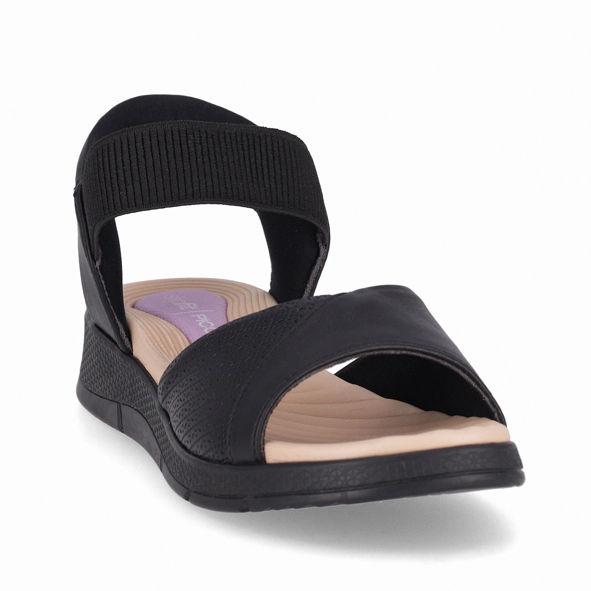 Papete SlipFit Anabela Médio Preto Preto 3