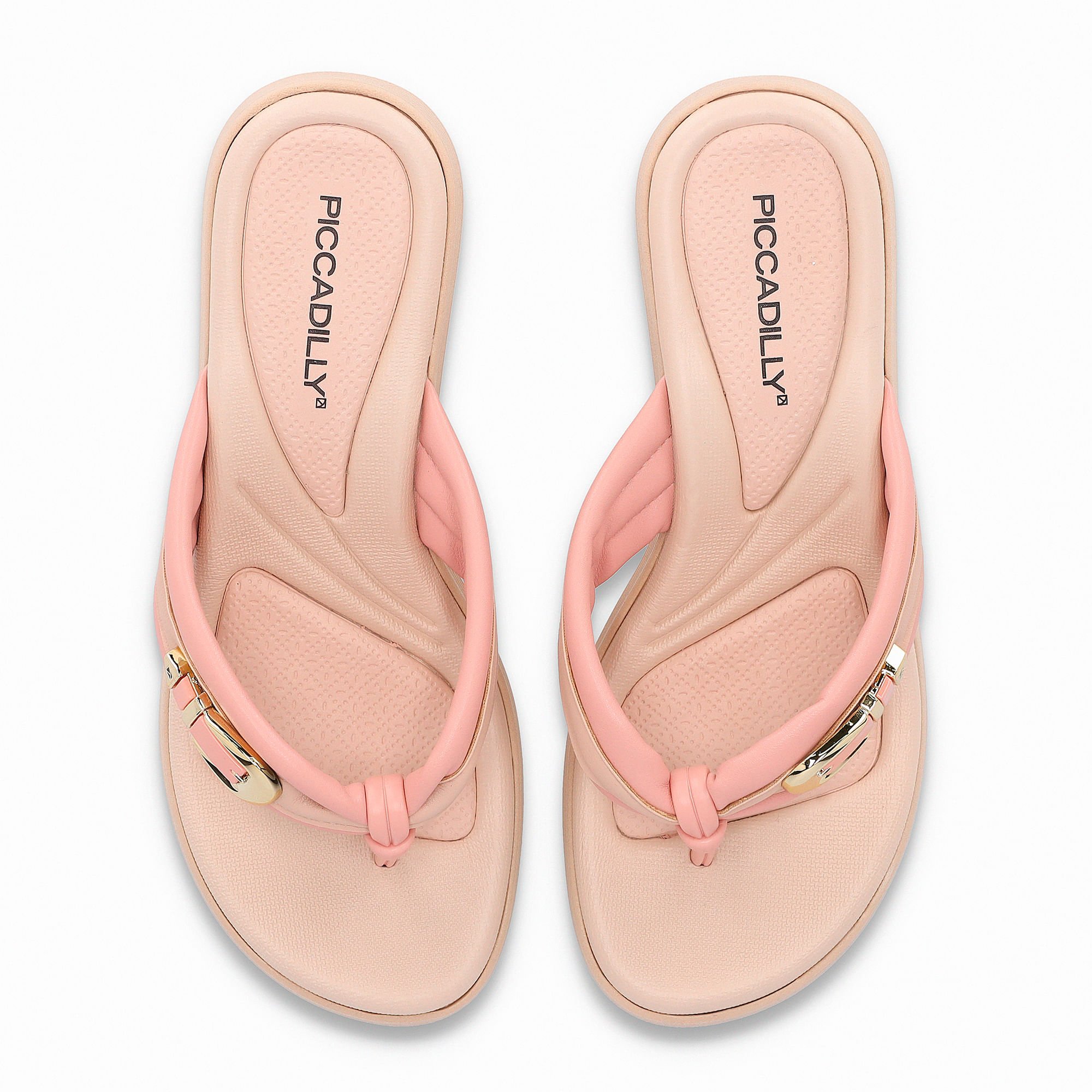 Chinelo Cecilia Anabela Médio Iogurte com Rose Rosa 5