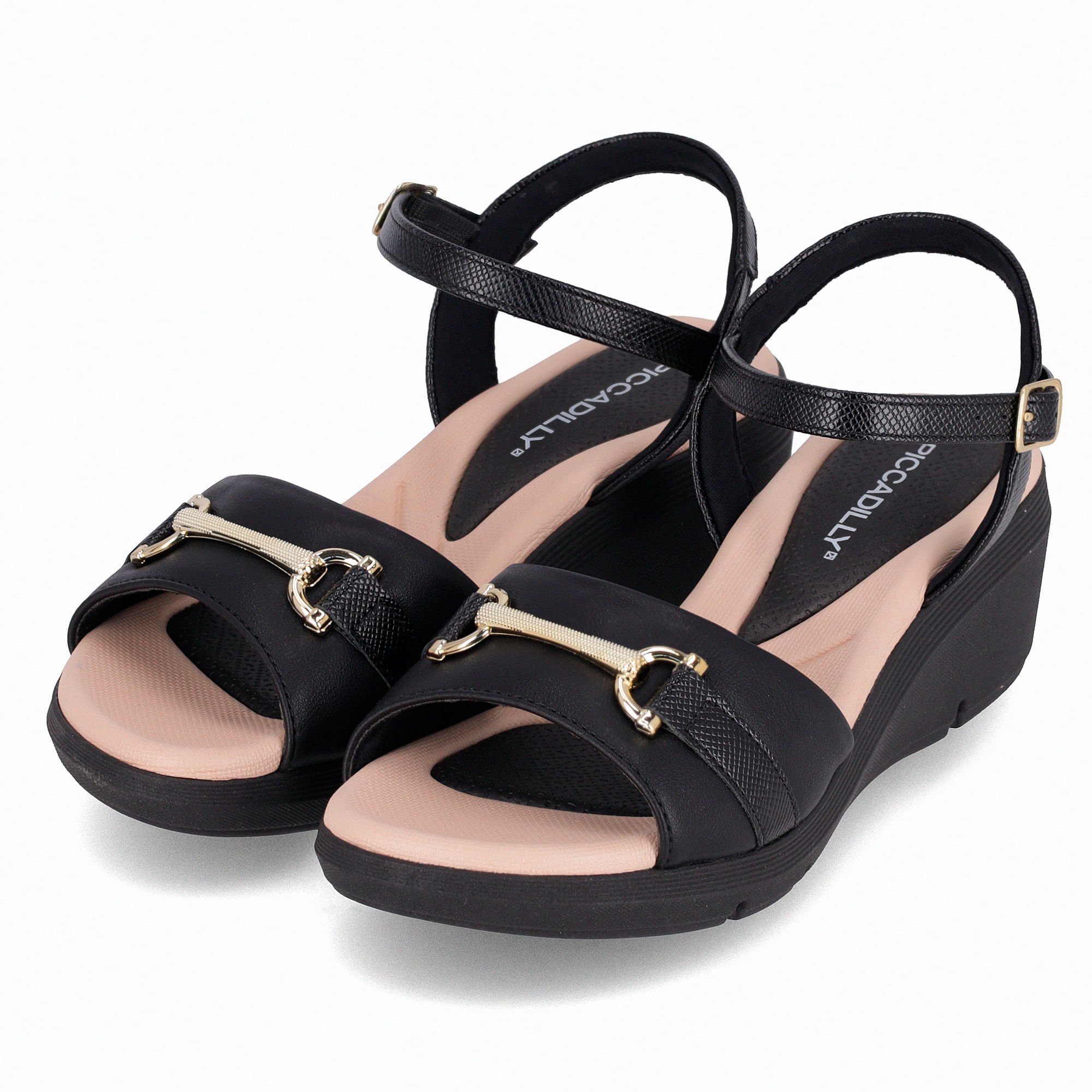 Sandália Cecilia Anabela Médio Preto Preto 2