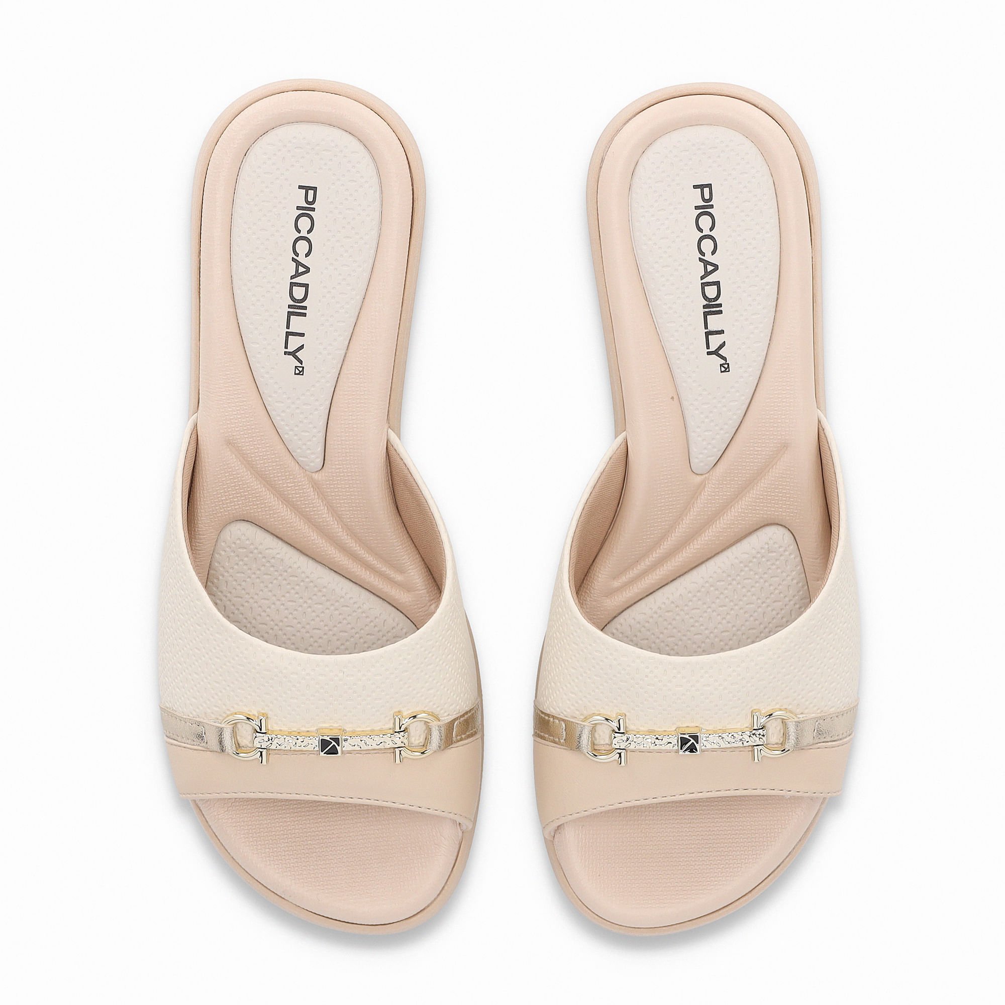 Tamanco Cecilia Anabela Médio Off White com Brule Bege 5