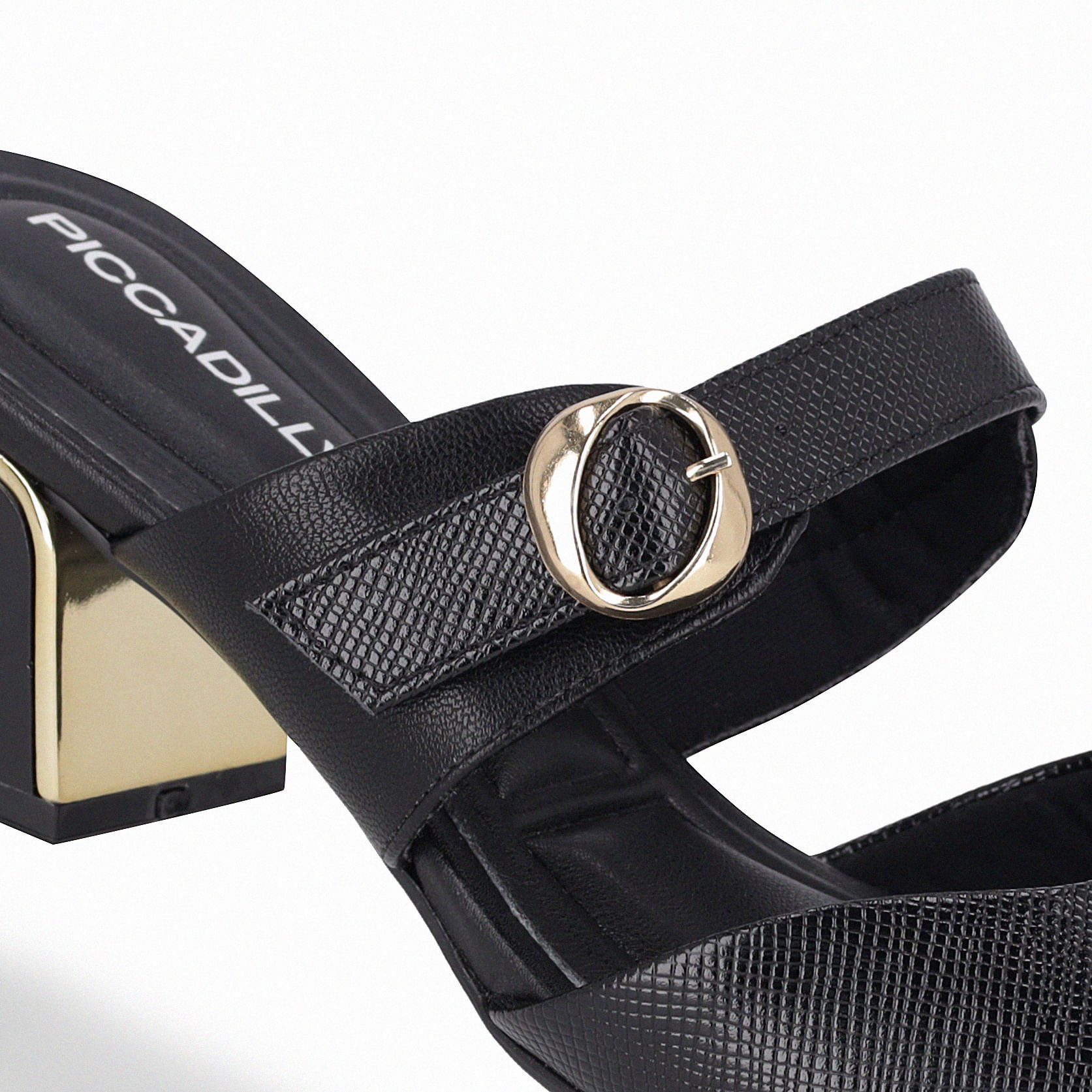 Tamanco Renee Salto Médio Preto Preto 2