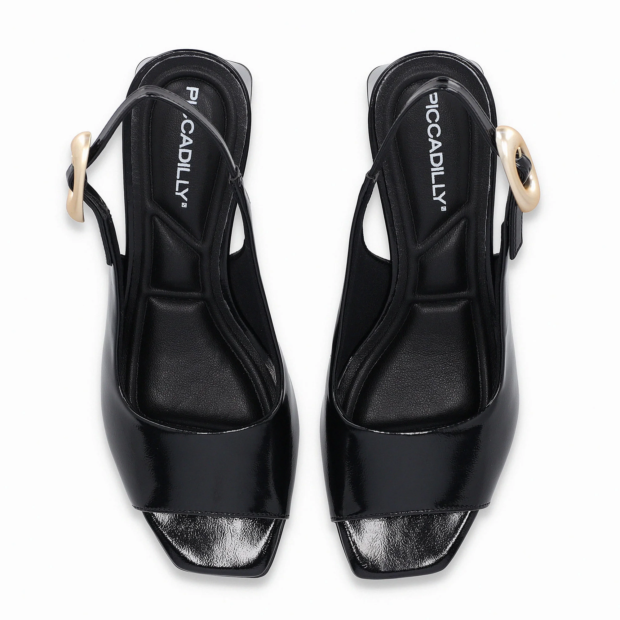 Sandália Slingback Renee Salto Médio Preto Preto 5