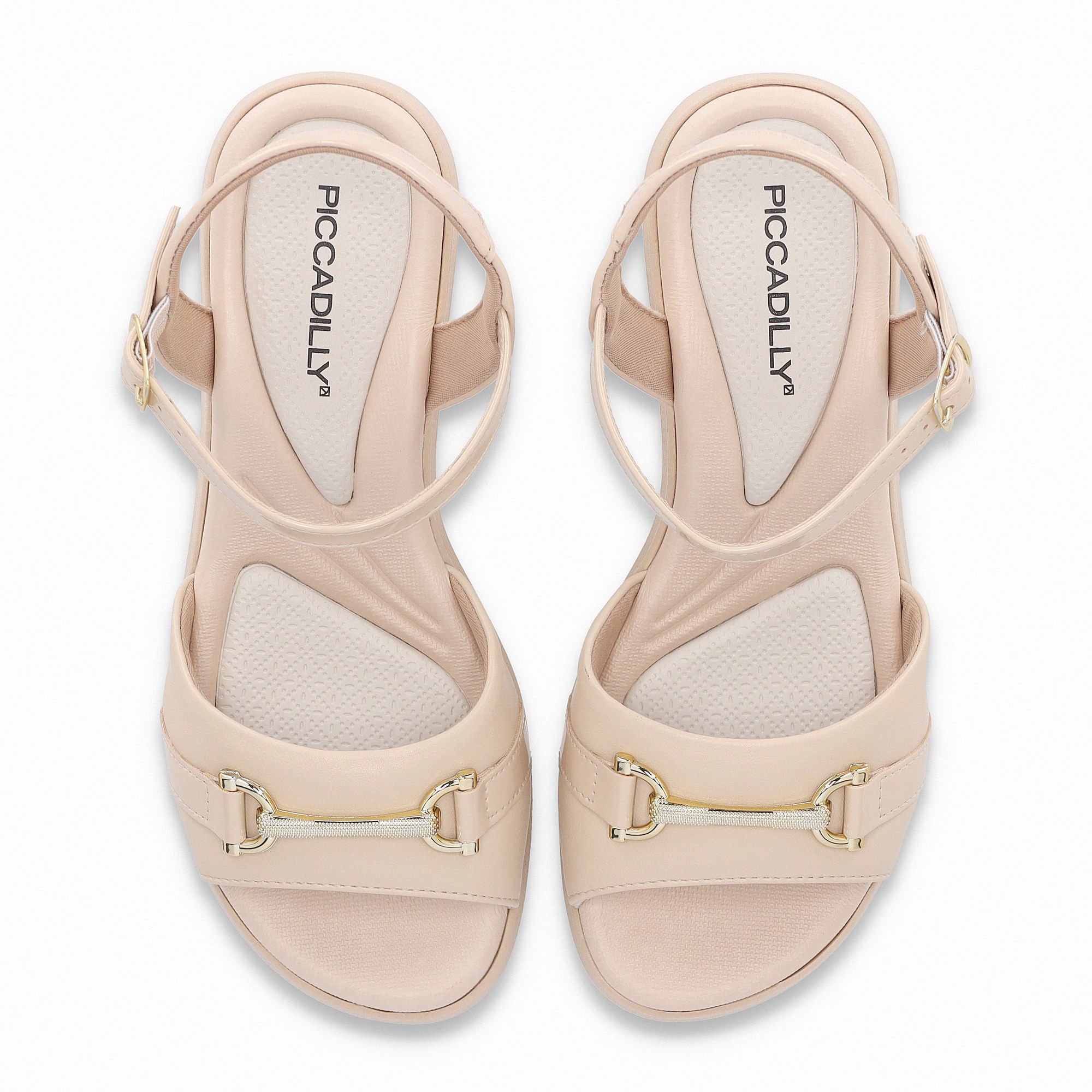 Sandália Cecilia Anabela Médio Brule Bege 4