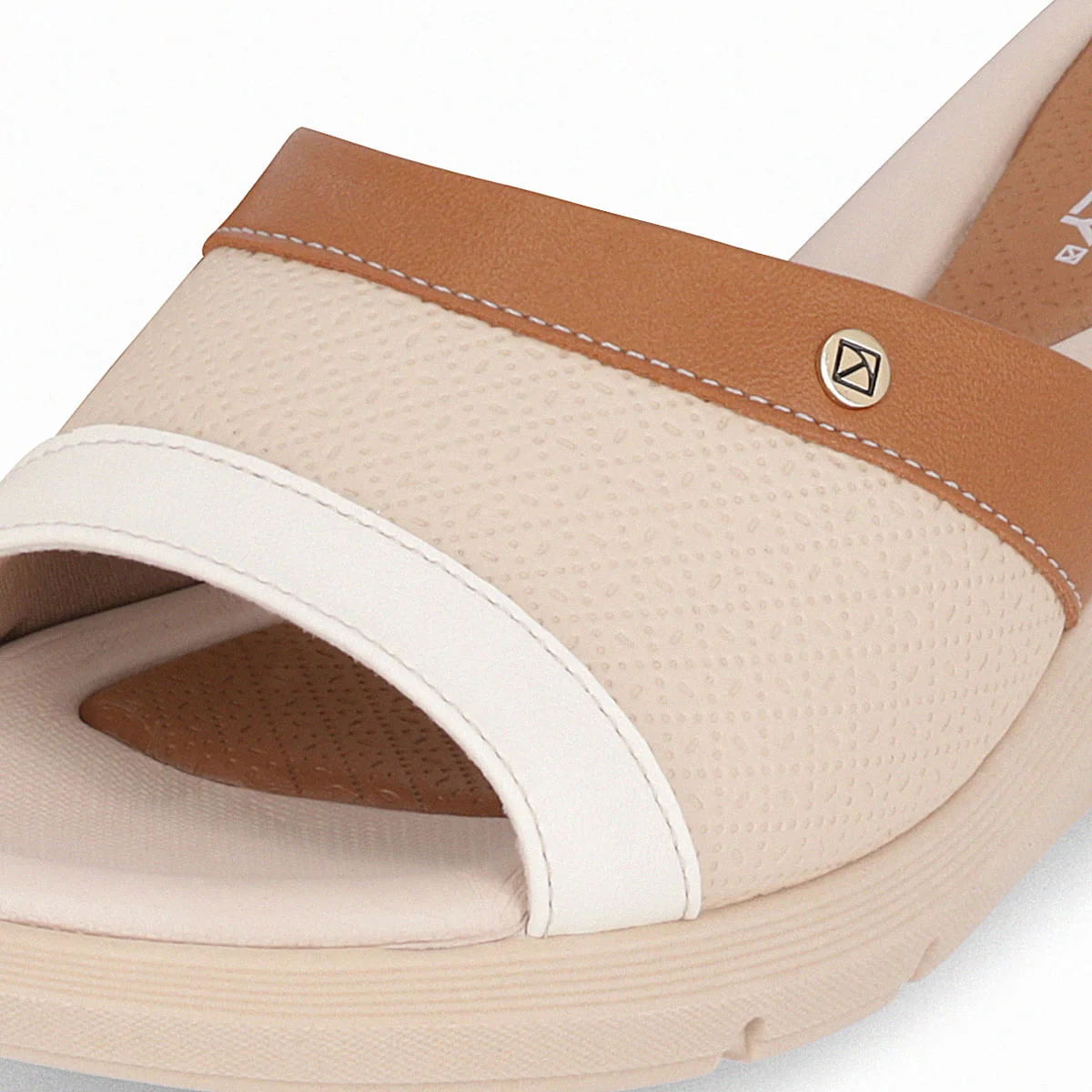 Tamanco Cecilia Anabela Médio Brule com Mascavo Bege/Marrom 4