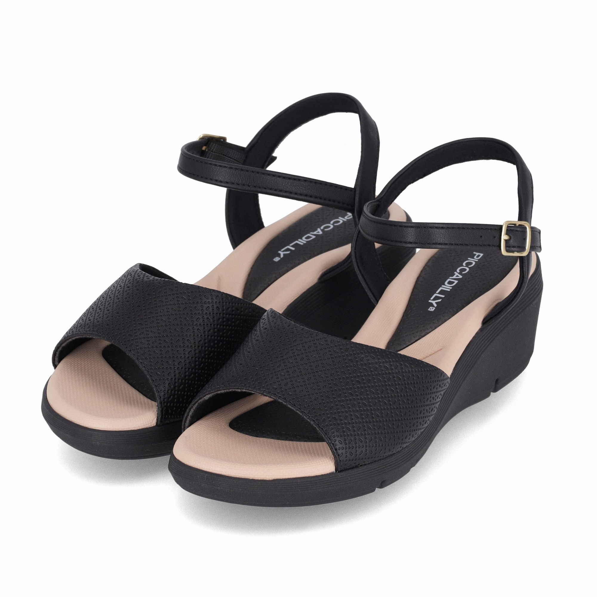 Sandália Cecilia Anabela Médio Preto Preto 2