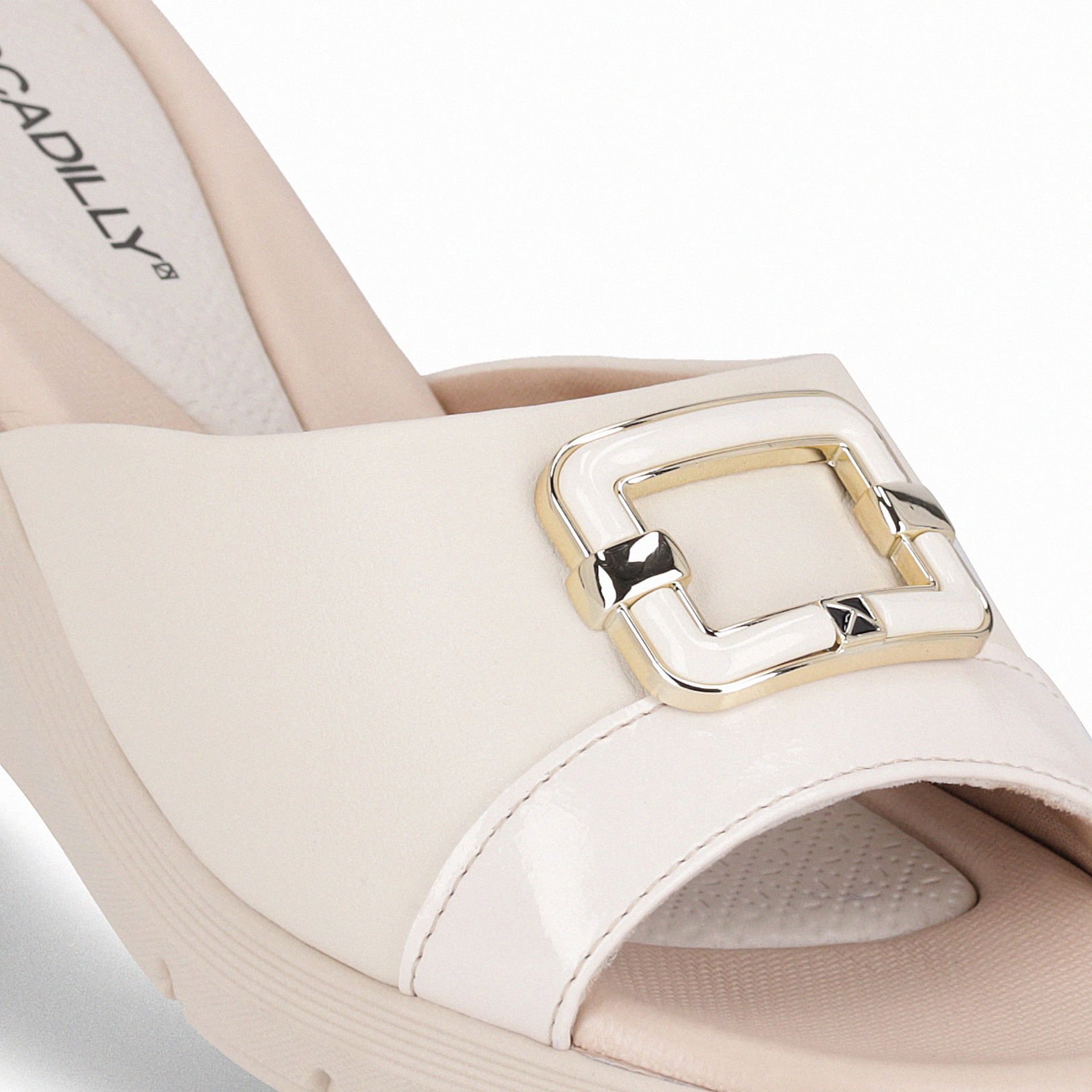 Tamanco Cecilia Anabela Médio Off White Branco 2