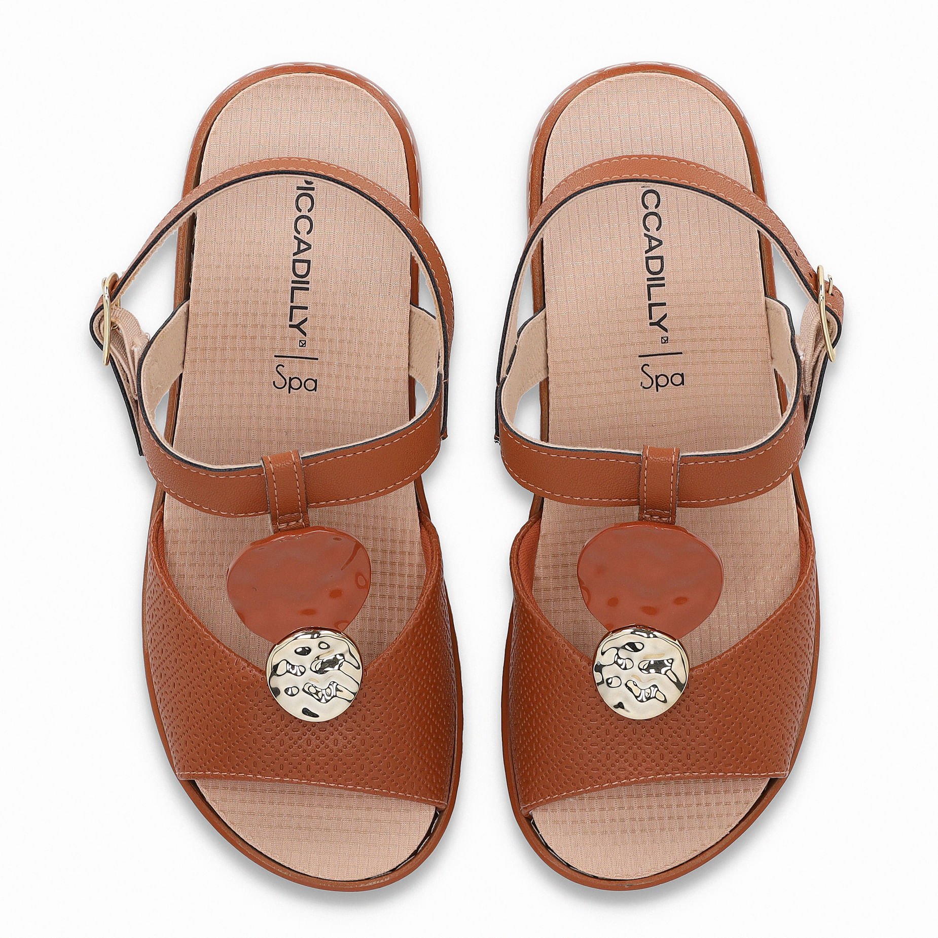 Sandália Spa Anabela Médio Ocre Marrom 4