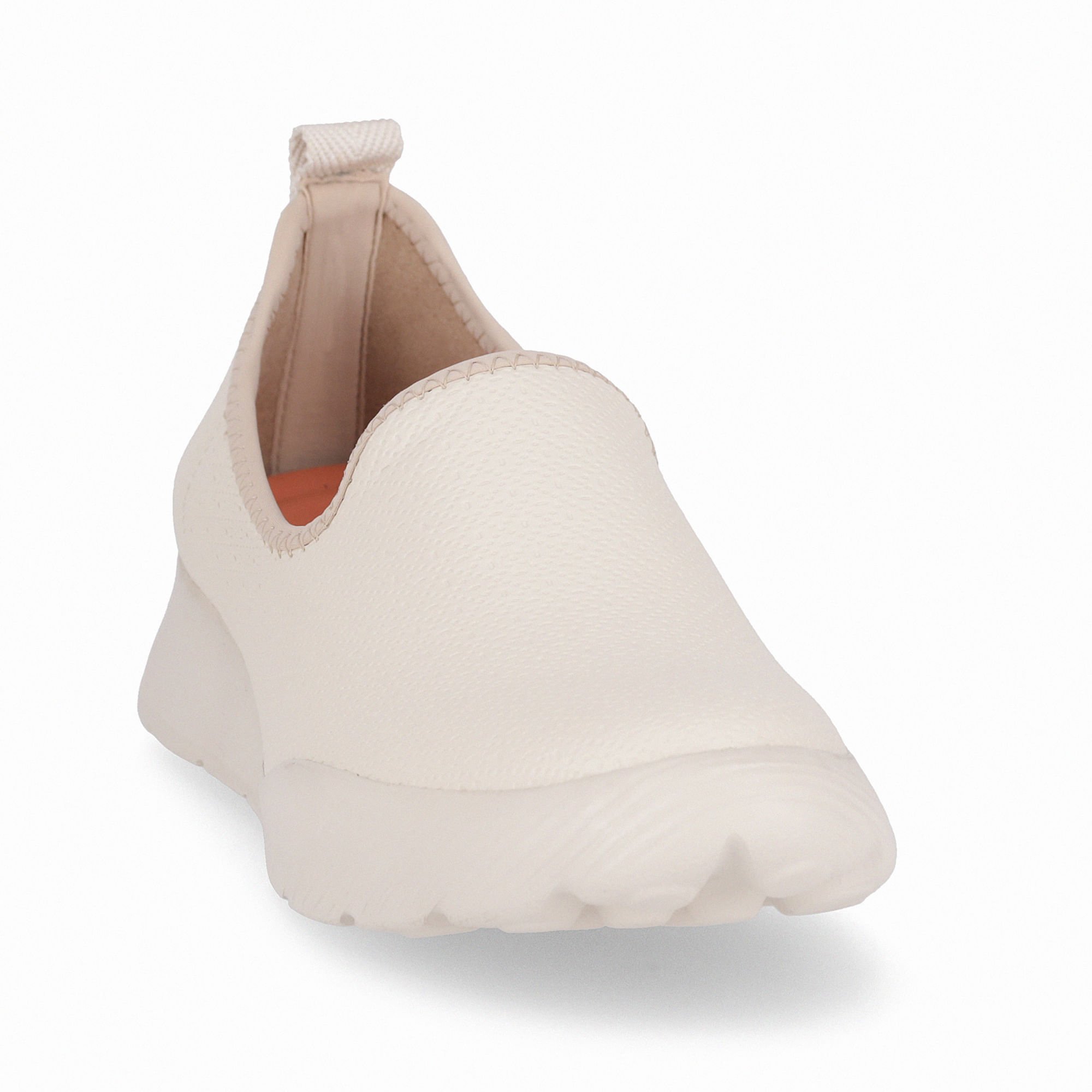 Tênis Fascite Anabela Médio Off White com Marfim Branco 3