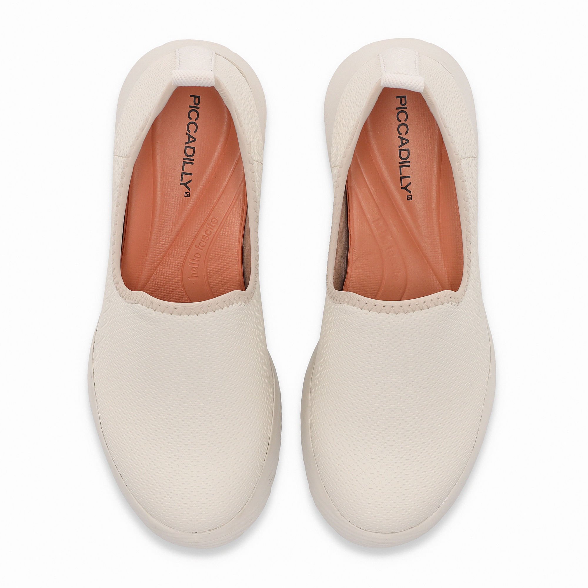 Tênis Fascite Anabela Médio Off White com Marfim Branco 4