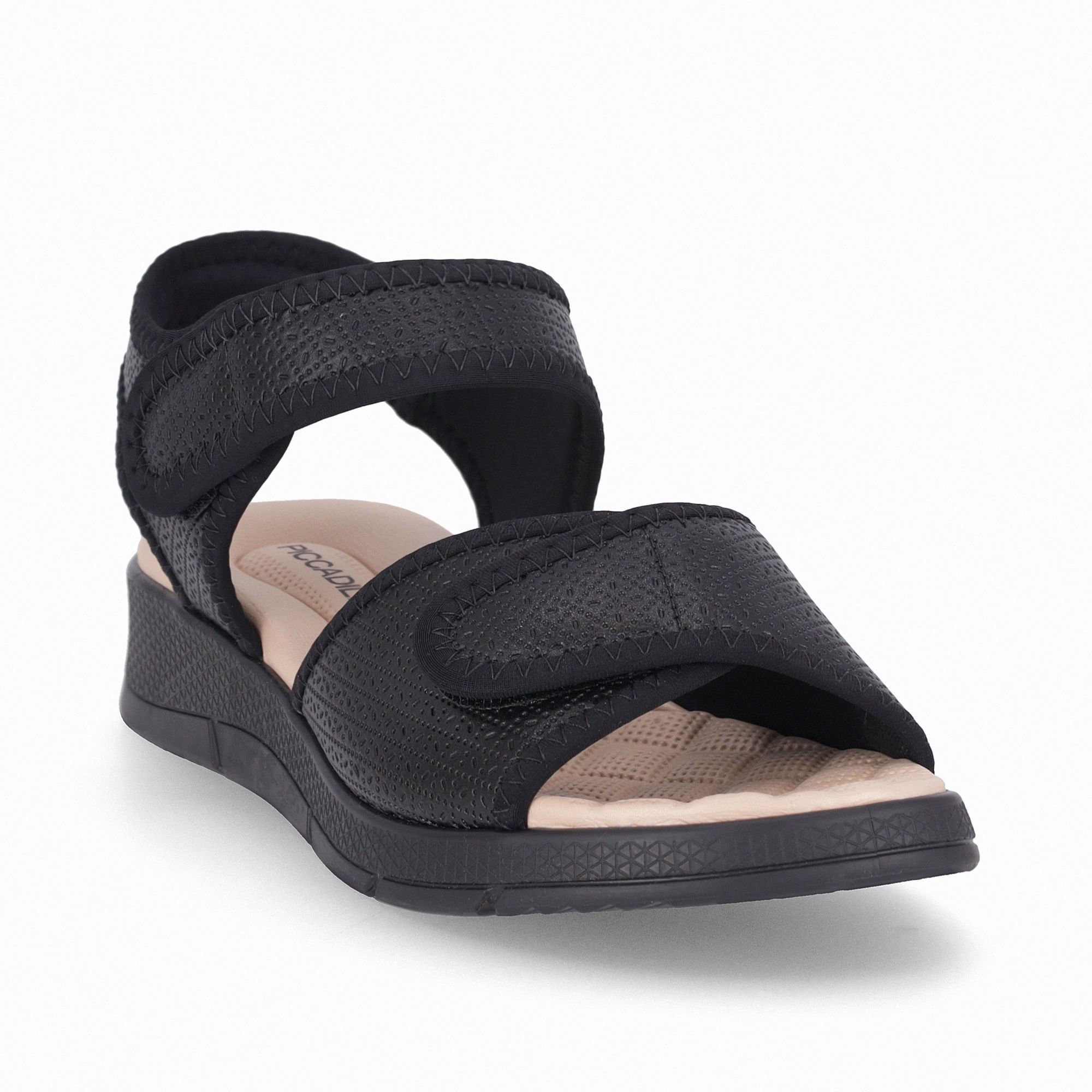 Papete Esporão Anabela Médio Preto Preto 3