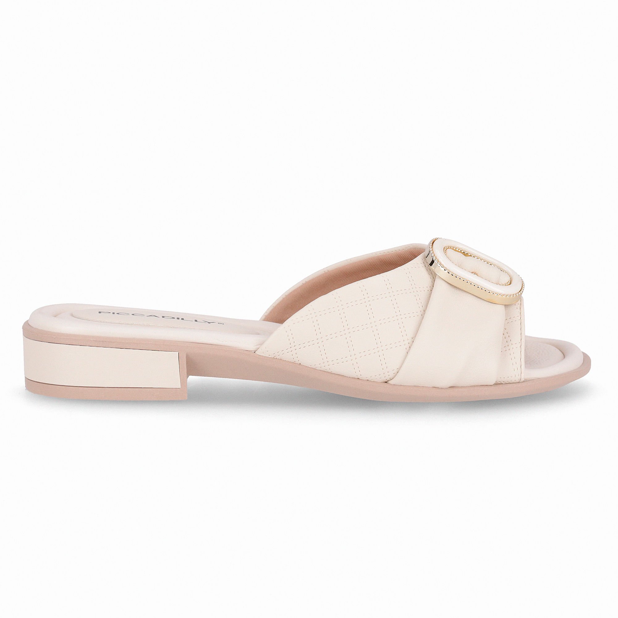 Tamanco Taila Salto Baixo Off White