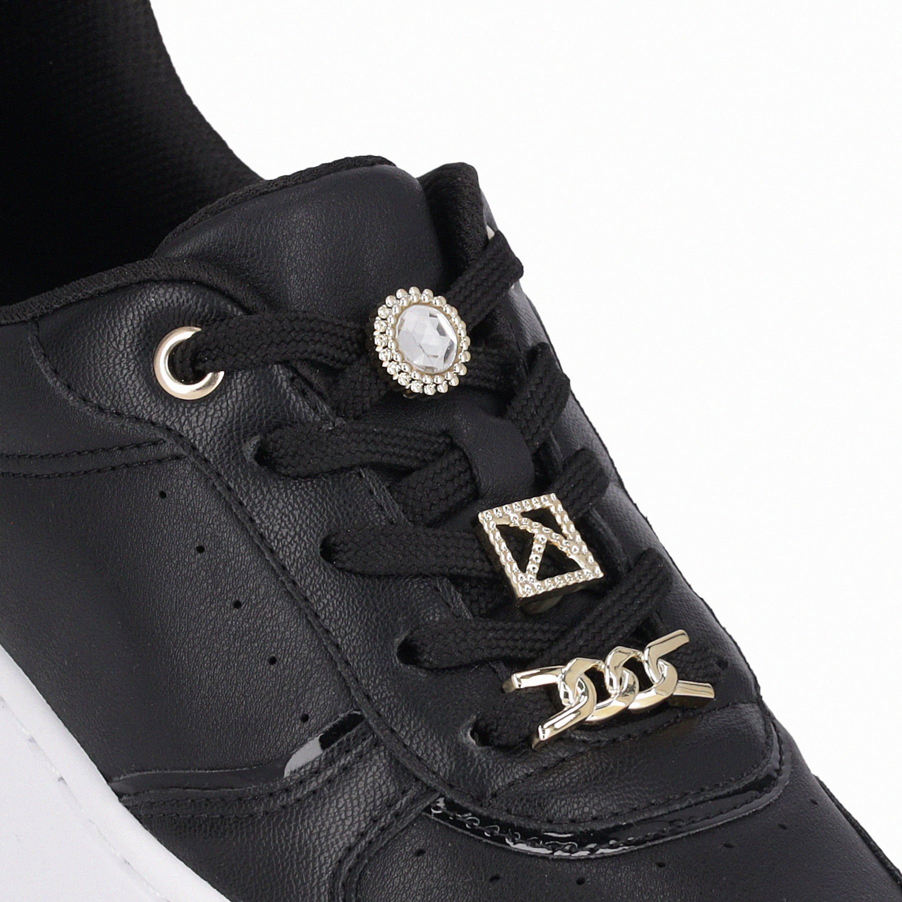 Tênis Beatriz Anabela Médio Preto Preto 3