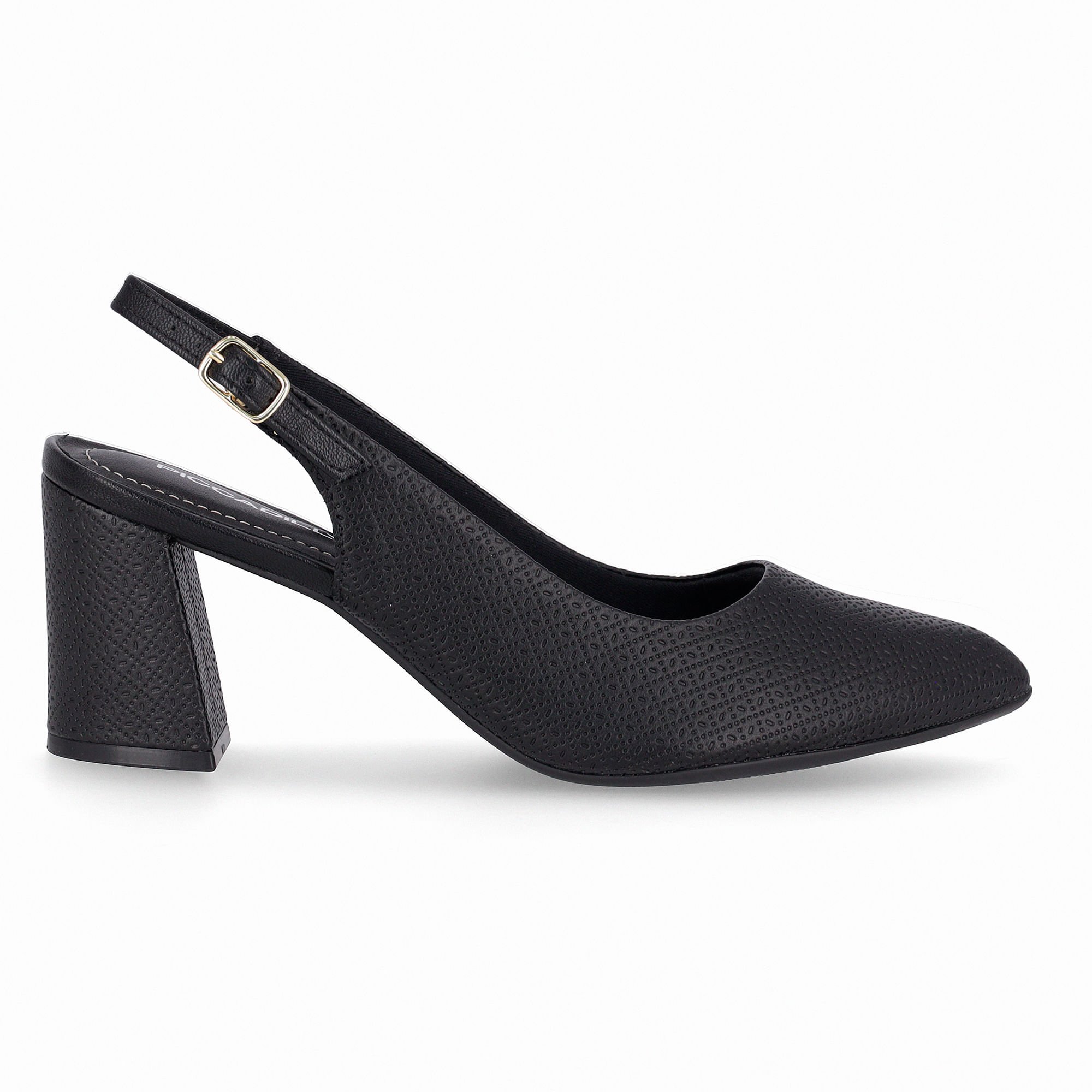 Sapato Slingback Luiza Salto Alto Preto
