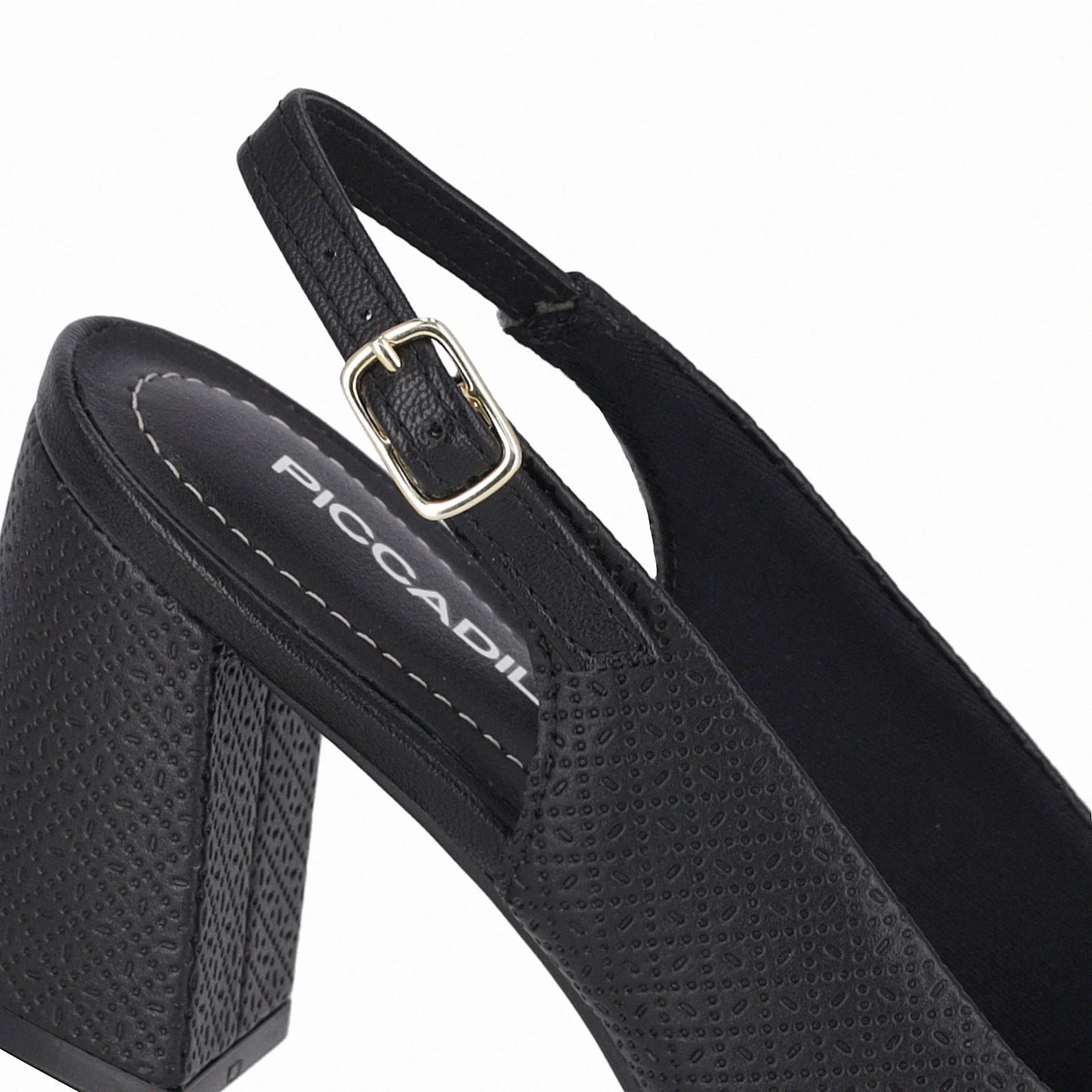 Sapato Slingback Luiza Salto Alto Preto Preto 3