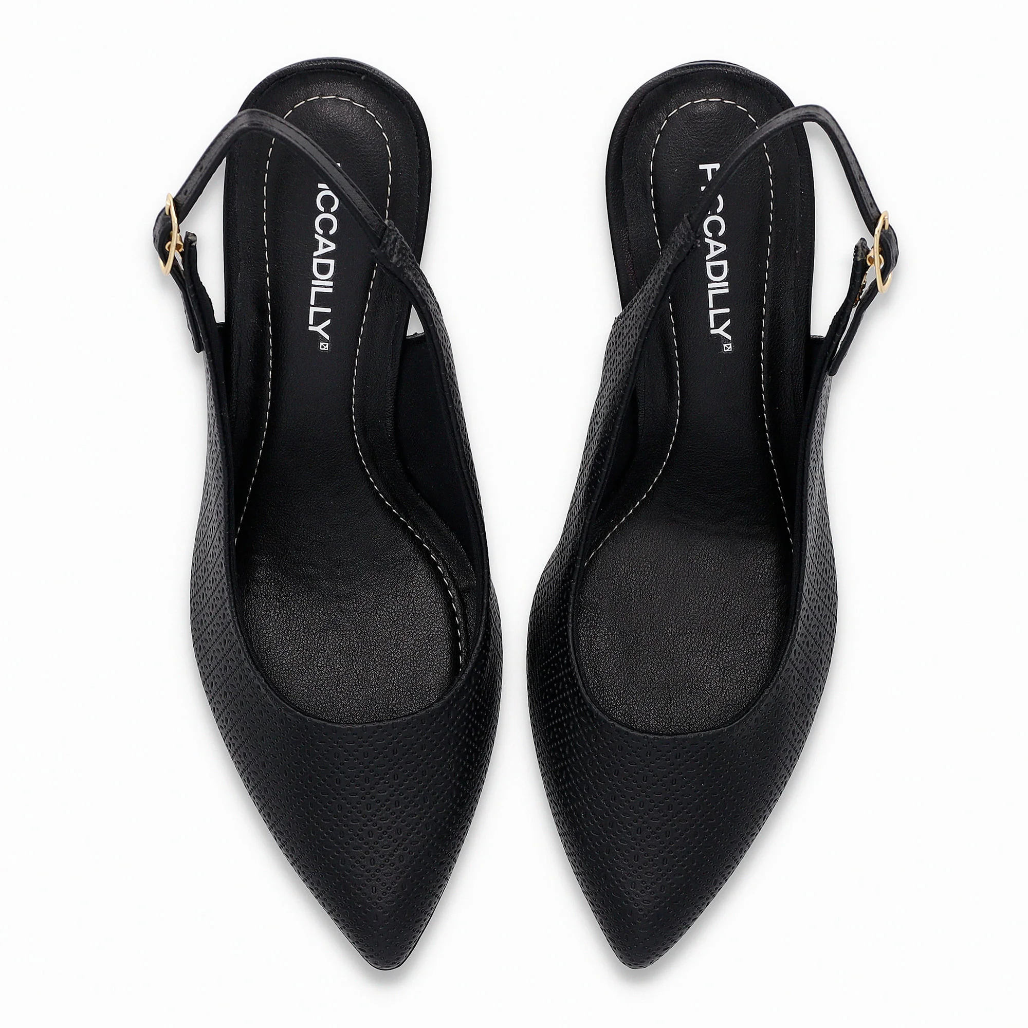 Sapato Slingback Luiza Salto Alto Preto Preto 5