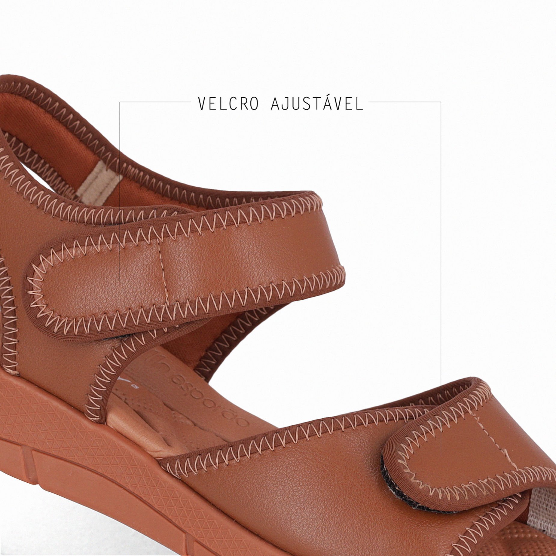 Papete Esporão Anabela Médio Ocre com Pinhao Marrom 4