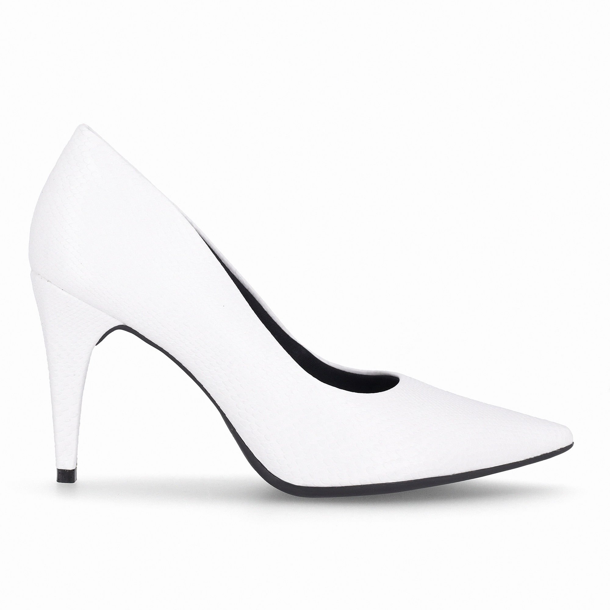 Scarpin Silvana Salto Alto Branco Neve