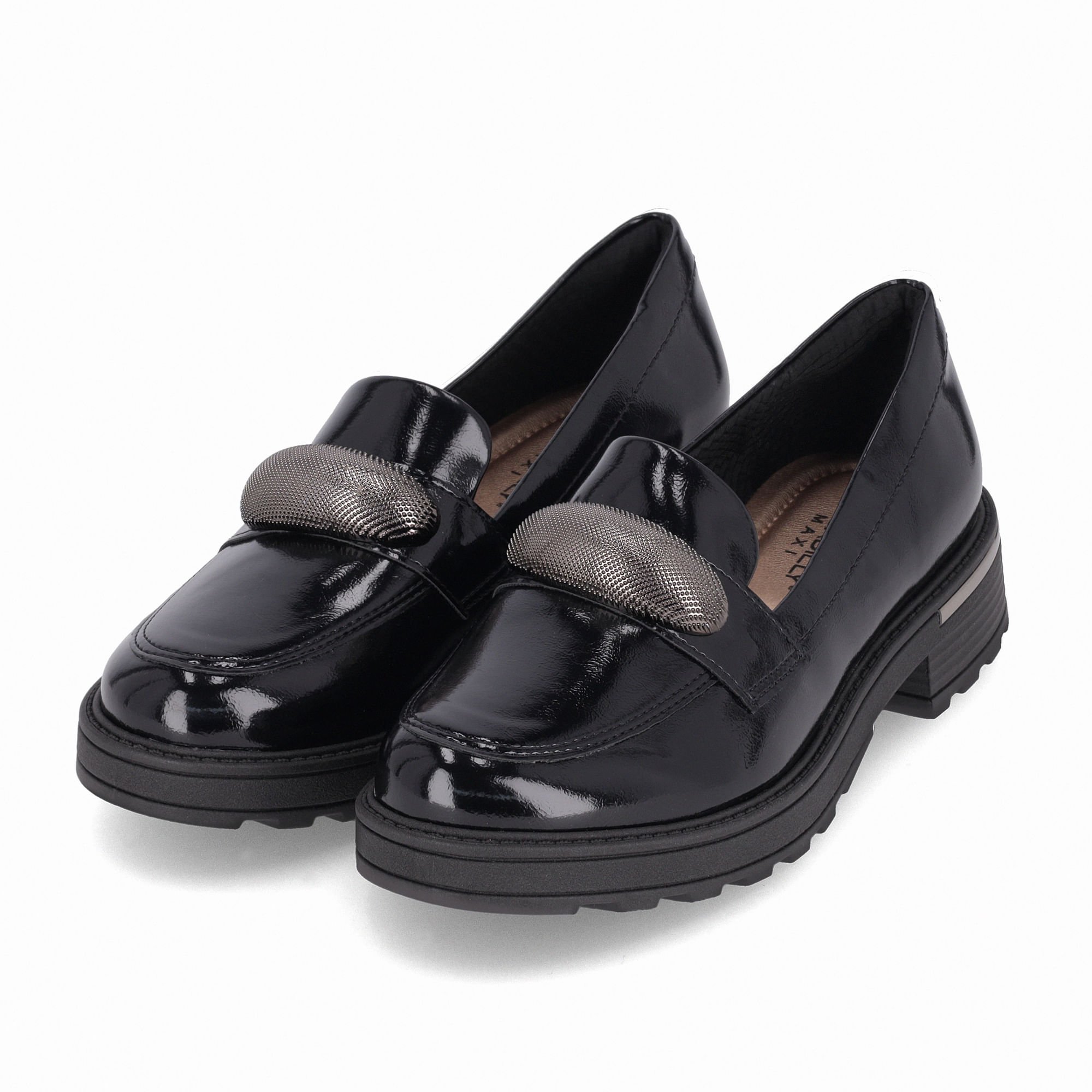 PICCADILLY MAXI - Sapato Loafer Gisa Anabela Médio Preto Preto 2