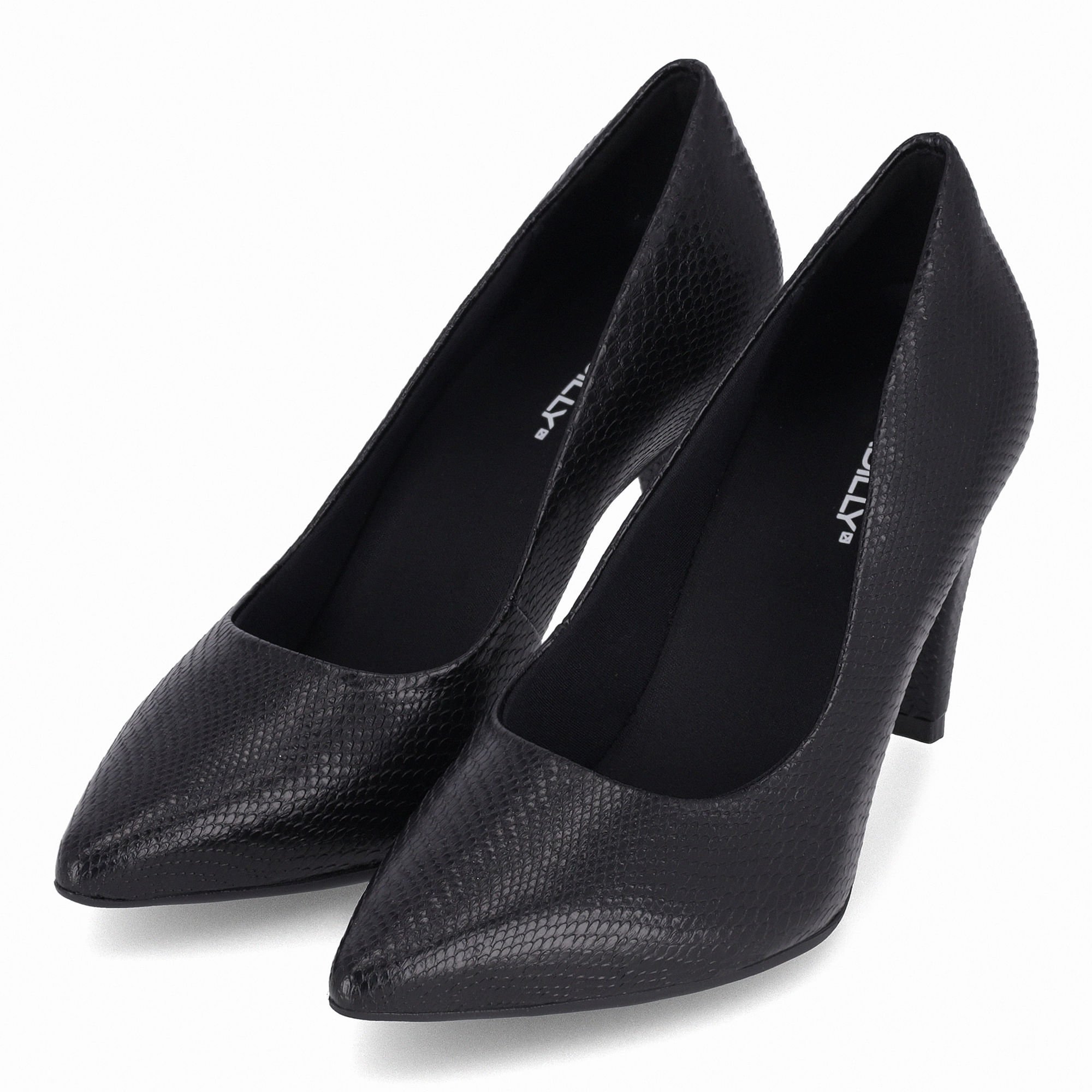 Scarpin Silvana Salto Alto Preto Preto 2