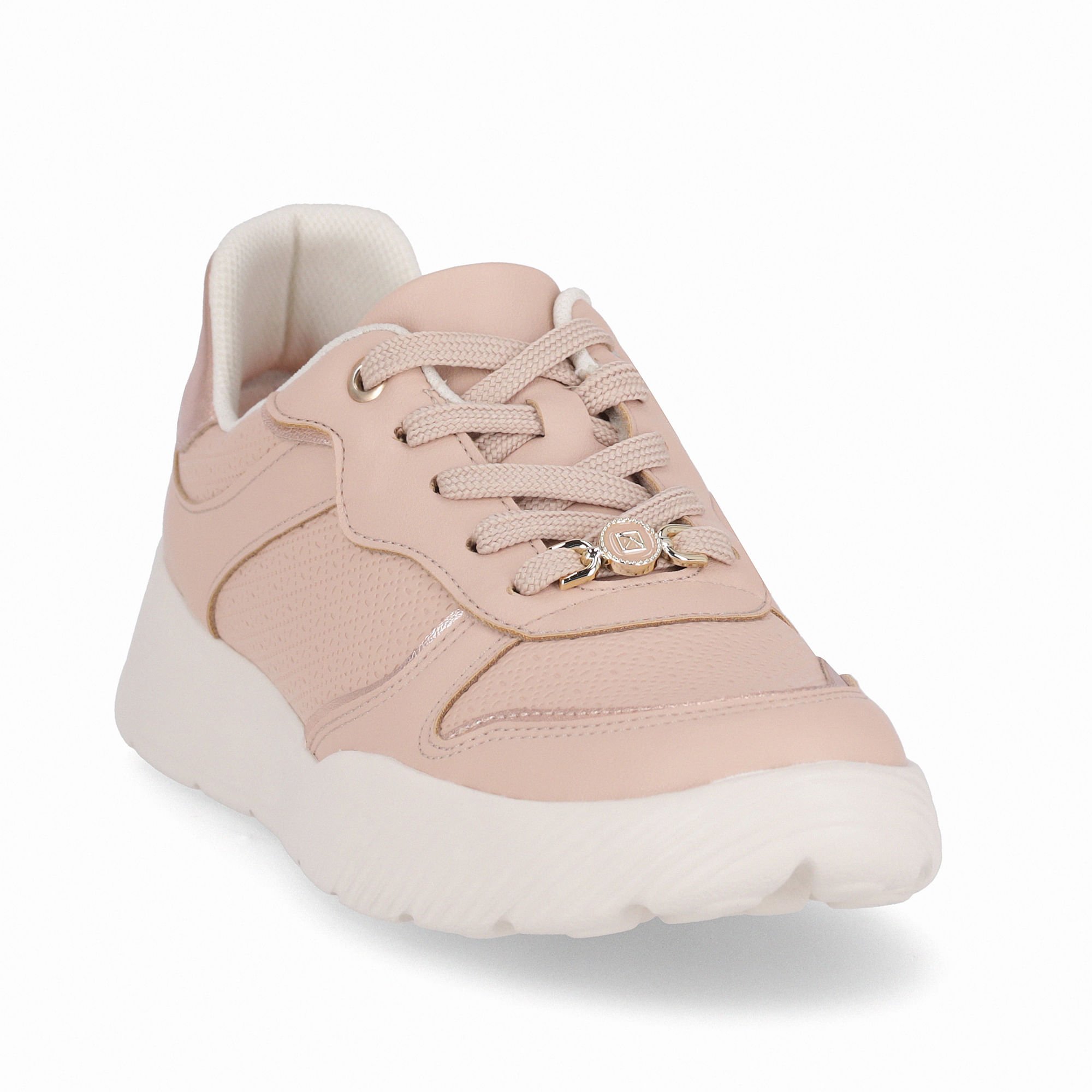 Tênis Fascite Anabela Médio Rose com Ouro Rosado Rosa 3