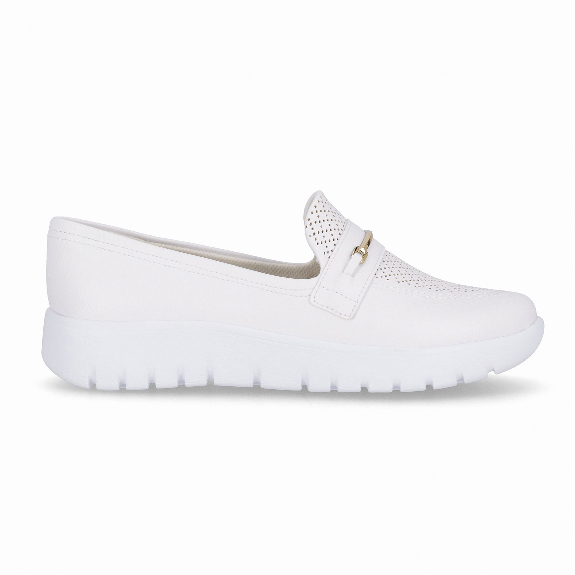 Tênis Vicky Salto Baixo Branco Neve