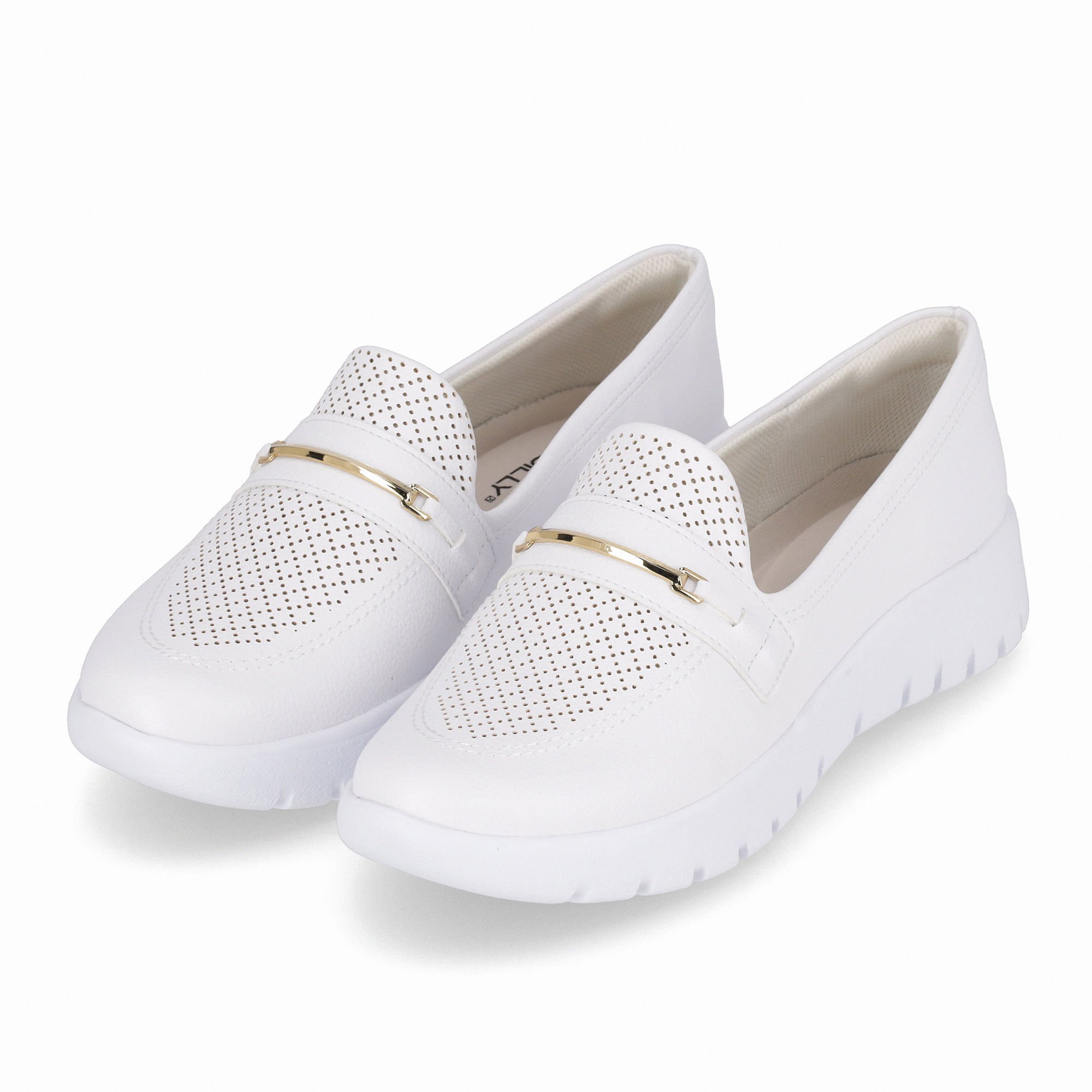 Tênis Vicky Salto Baixo Branco Neve Branco 2