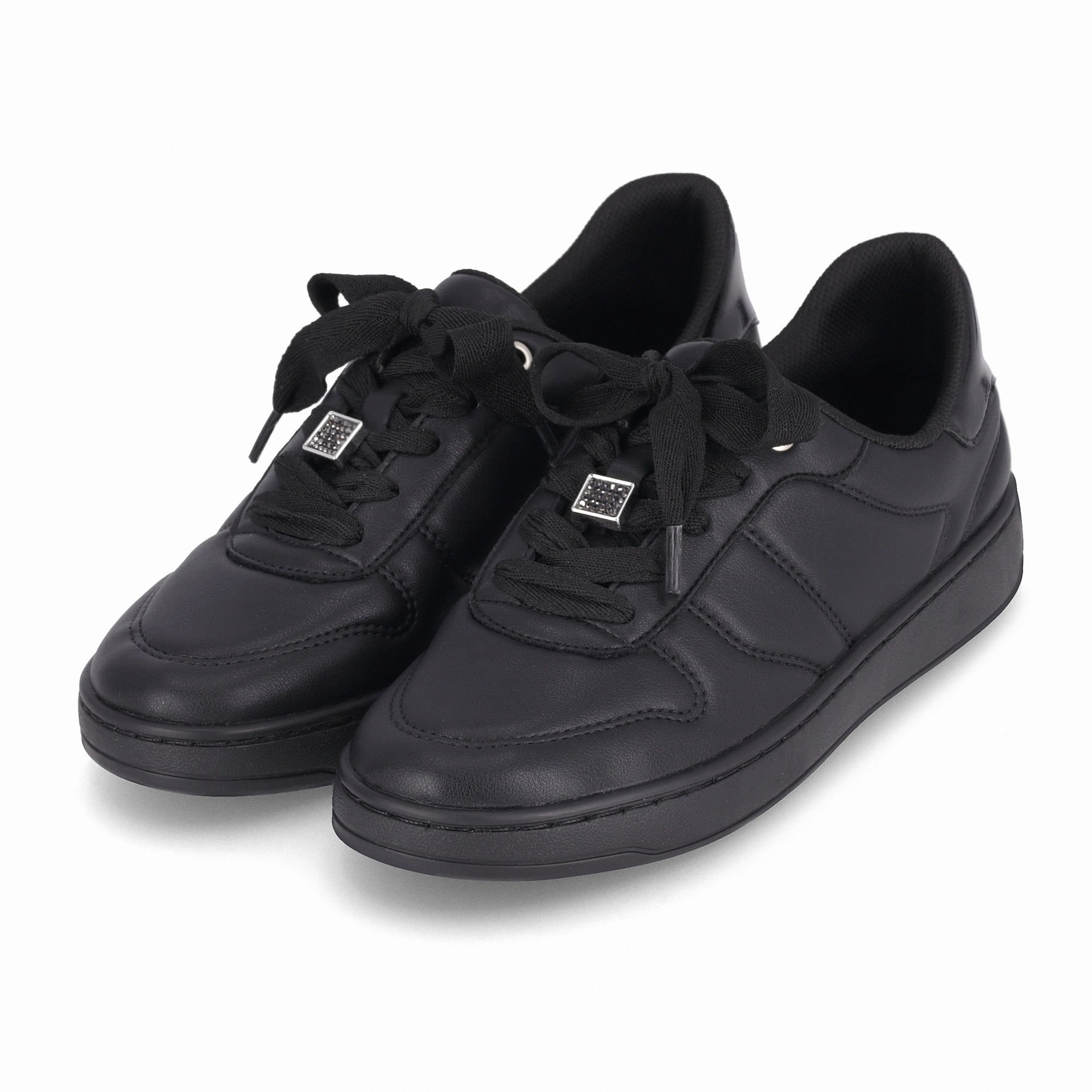 Tênis Beta Salto Baixo Preto Preto 2