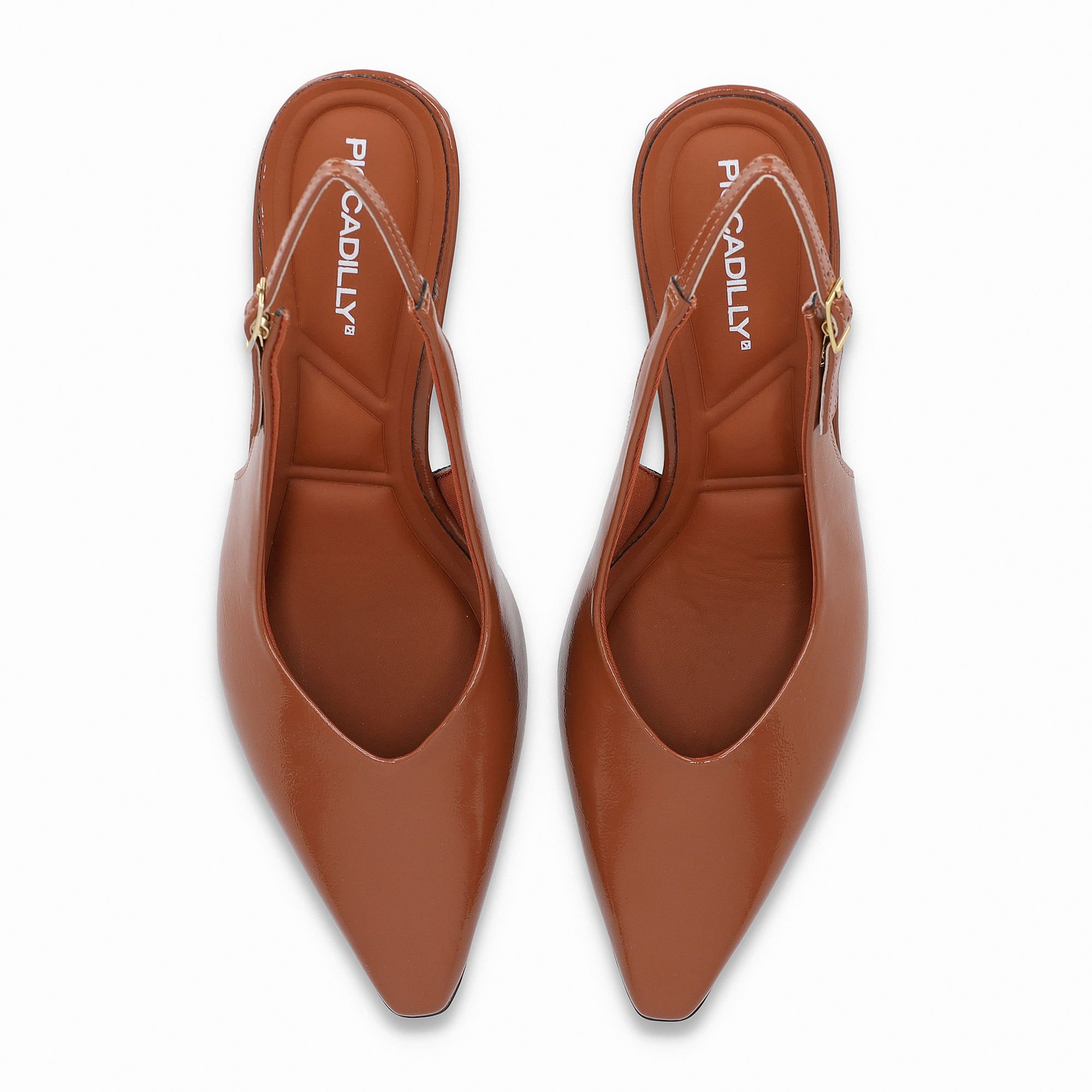 Sapato Slingback Irene Salto Alto Ocre Marrom 6