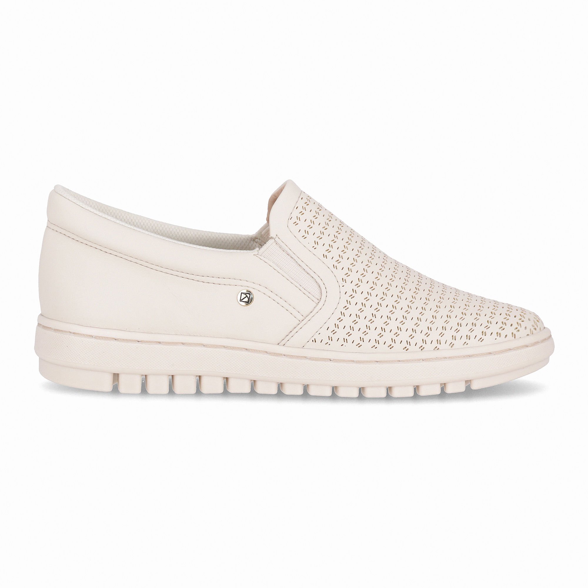 Tênis Nici Salto Baixo Off White