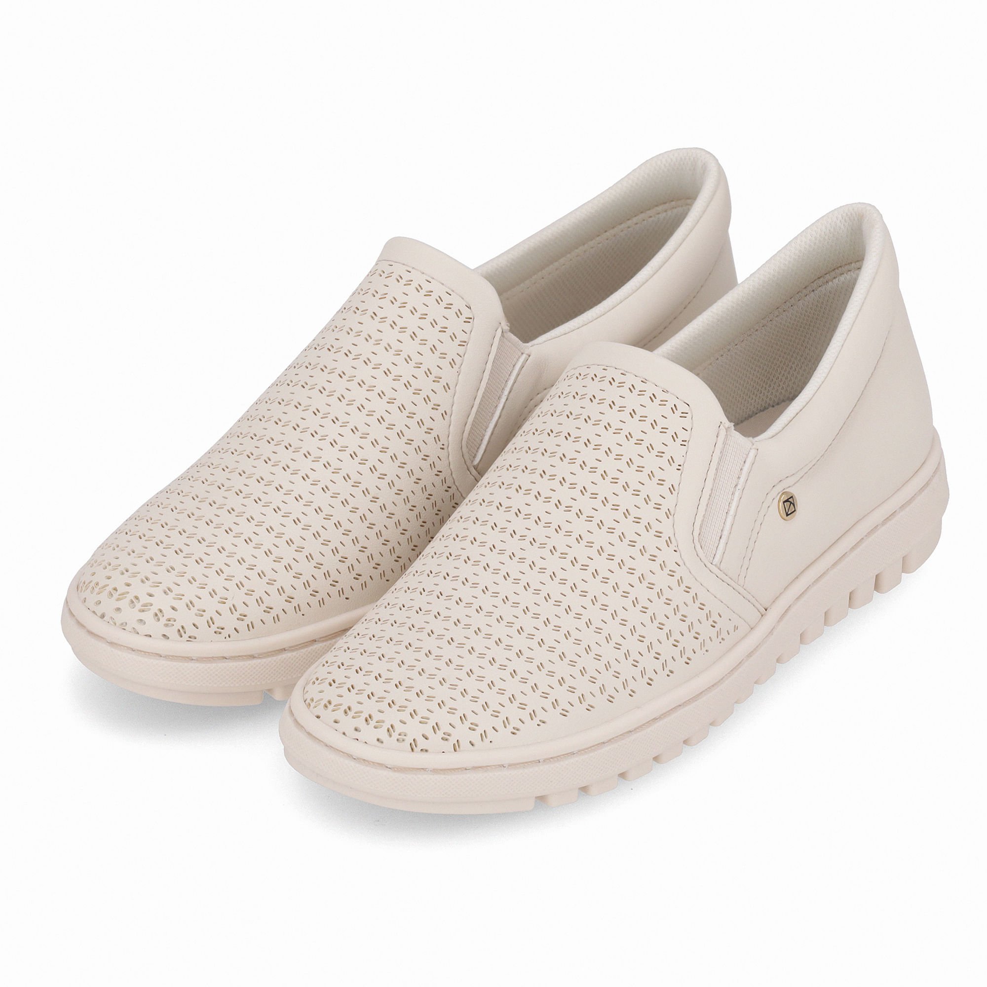 Tênis Nici Salto Baixo Off White Branco 2