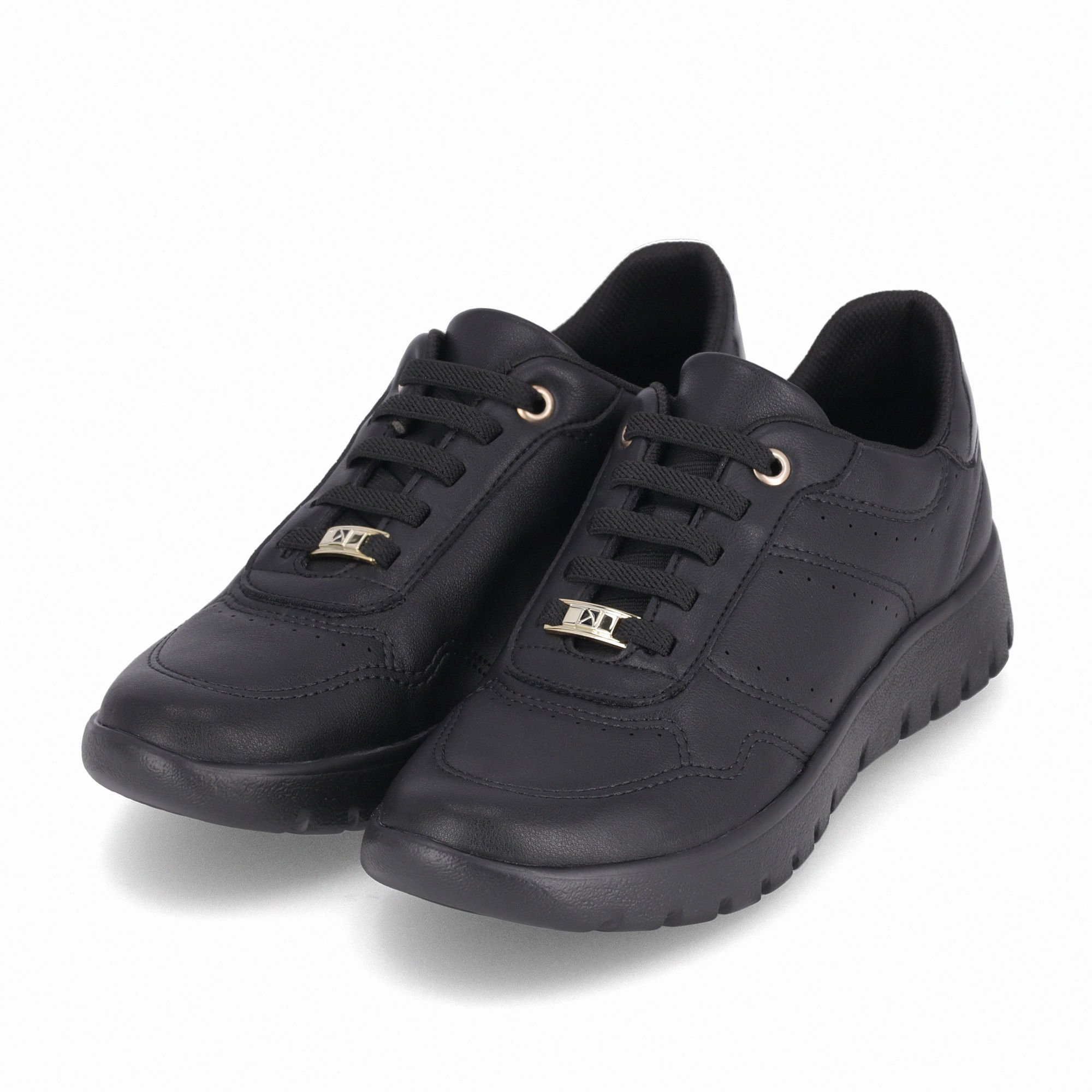 Tênis Vicky Salto Baixo Preto Preto 3