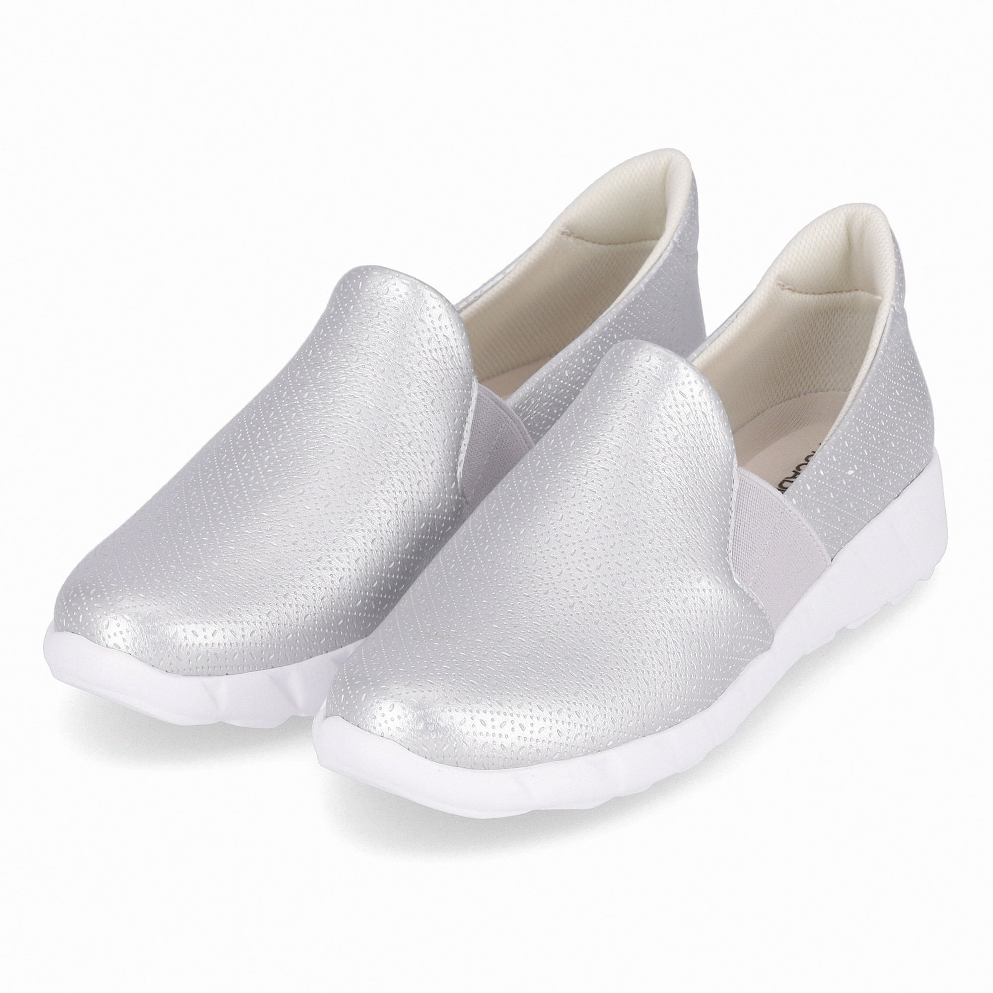 Tênis Fabi Rasteira Prata Prata 2