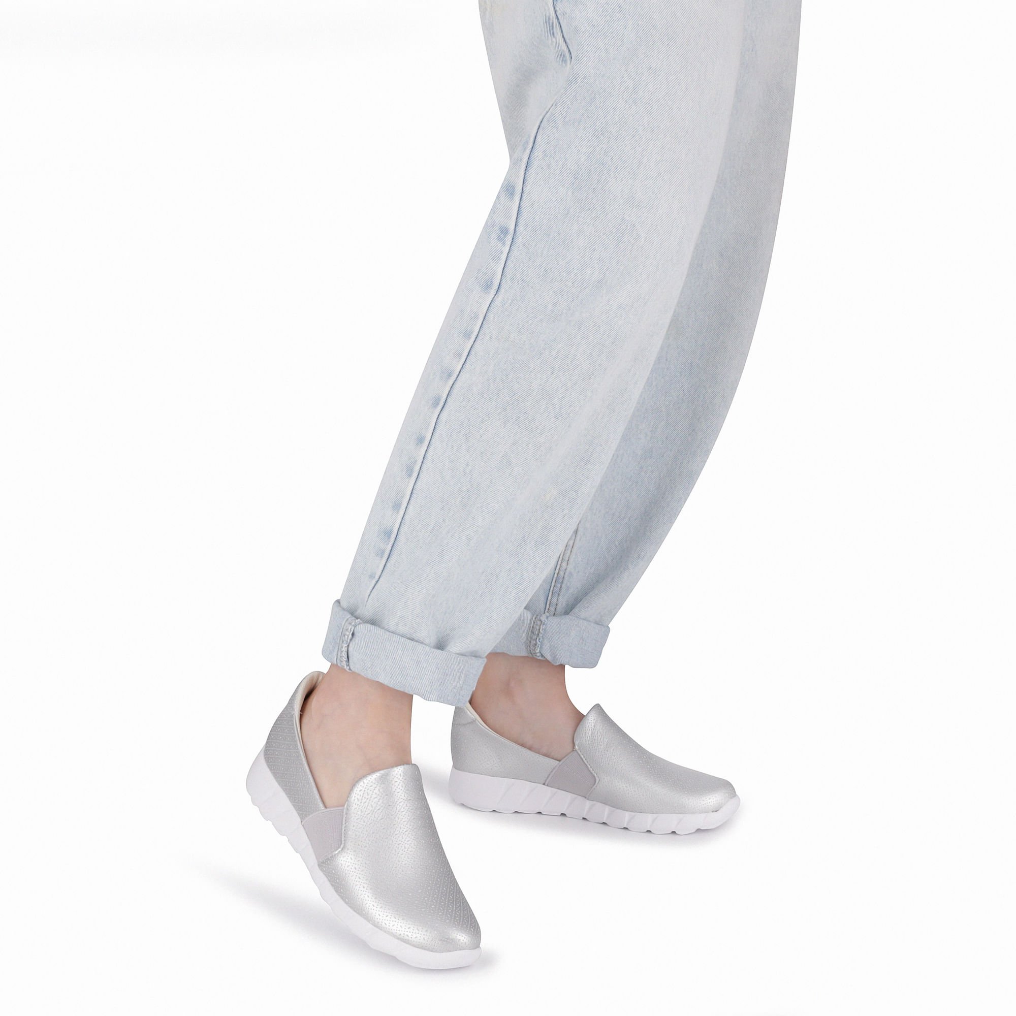 Tênis Fabi Rasteira Prata Prata 3