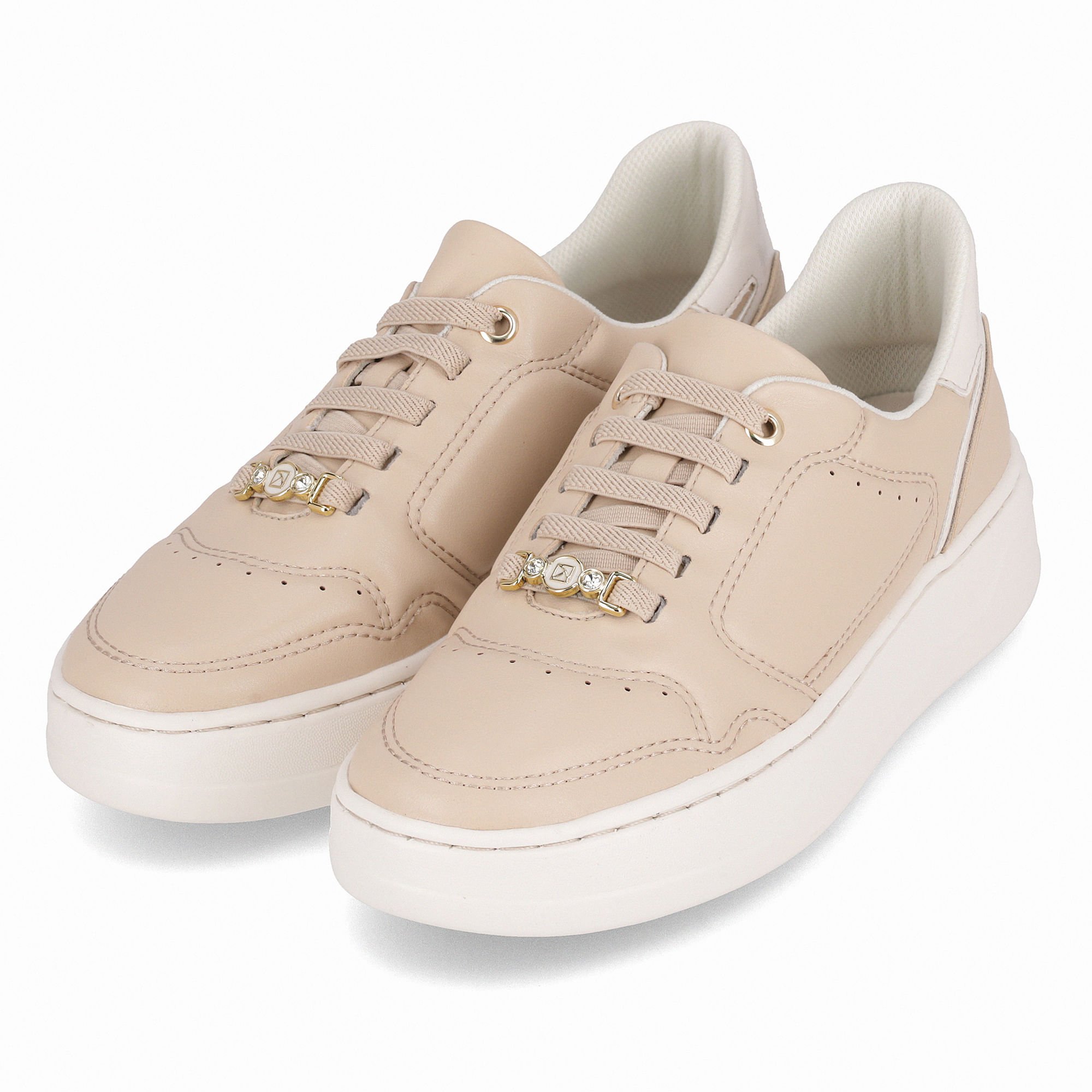 Tênis Beatriz Anabela Médio Brule com Off White Bege 2