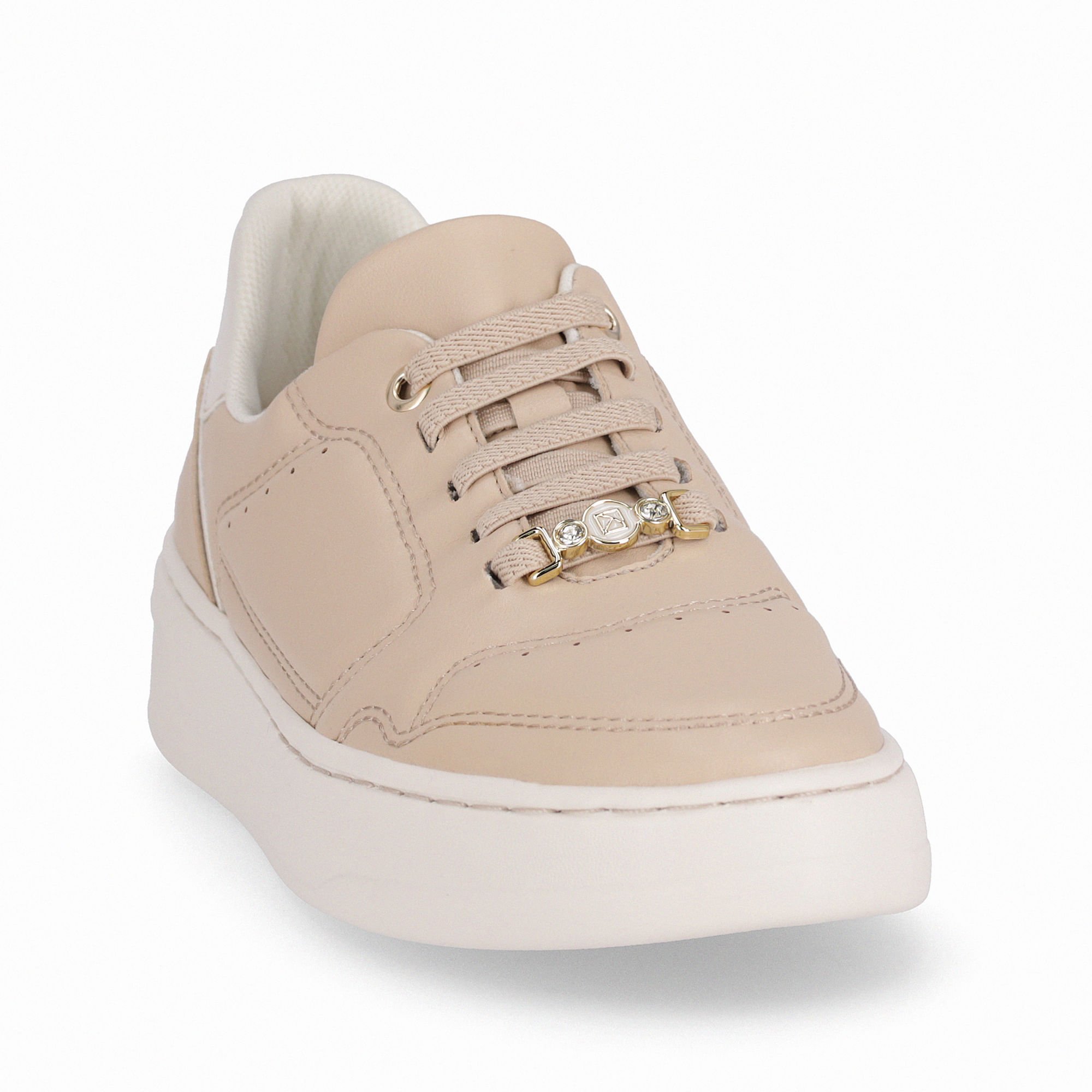 Tênis Beatriz Anabela Médio Brule com Off White Bege 4