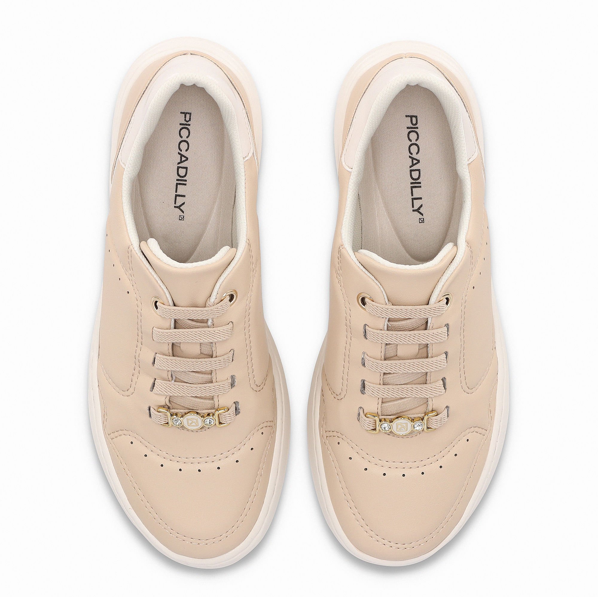 Tênis Beatriz Anabela Médio Brule com Off White Bege 5