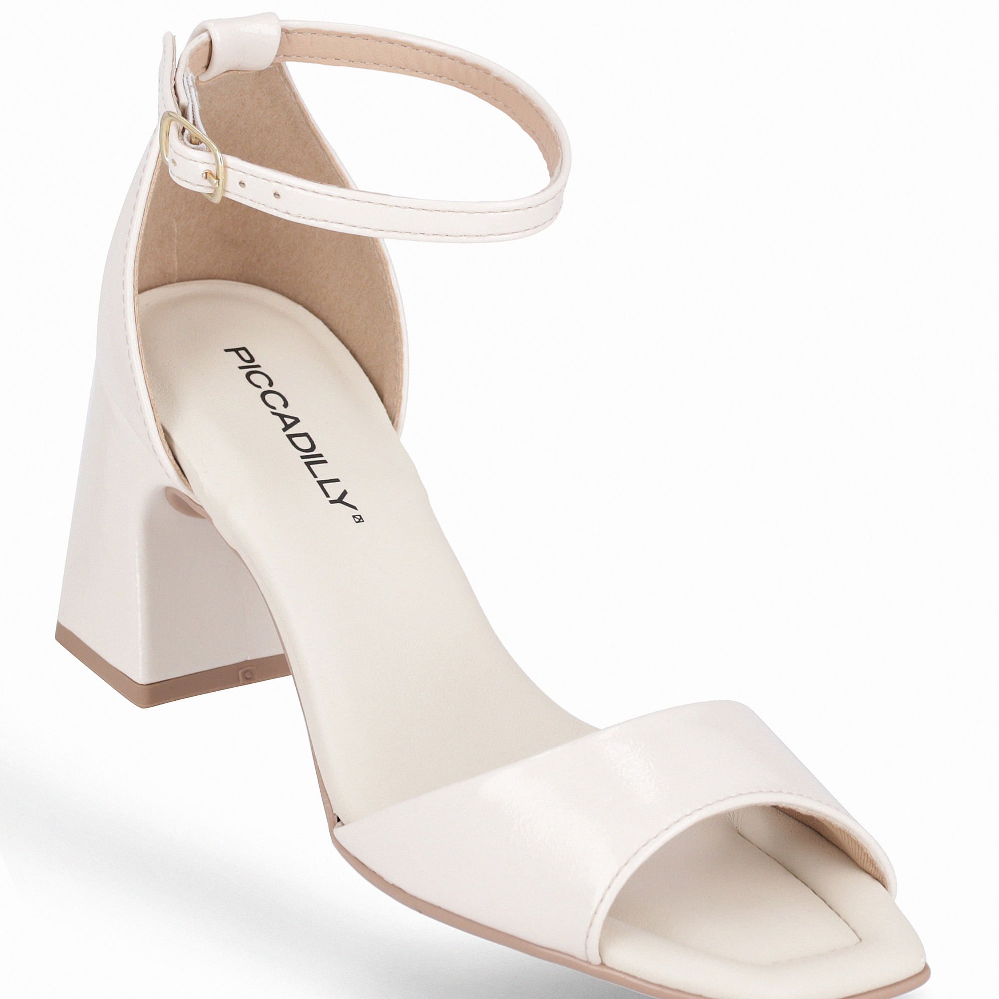 Sandália Flavia Salto Alto Off White Branco 4