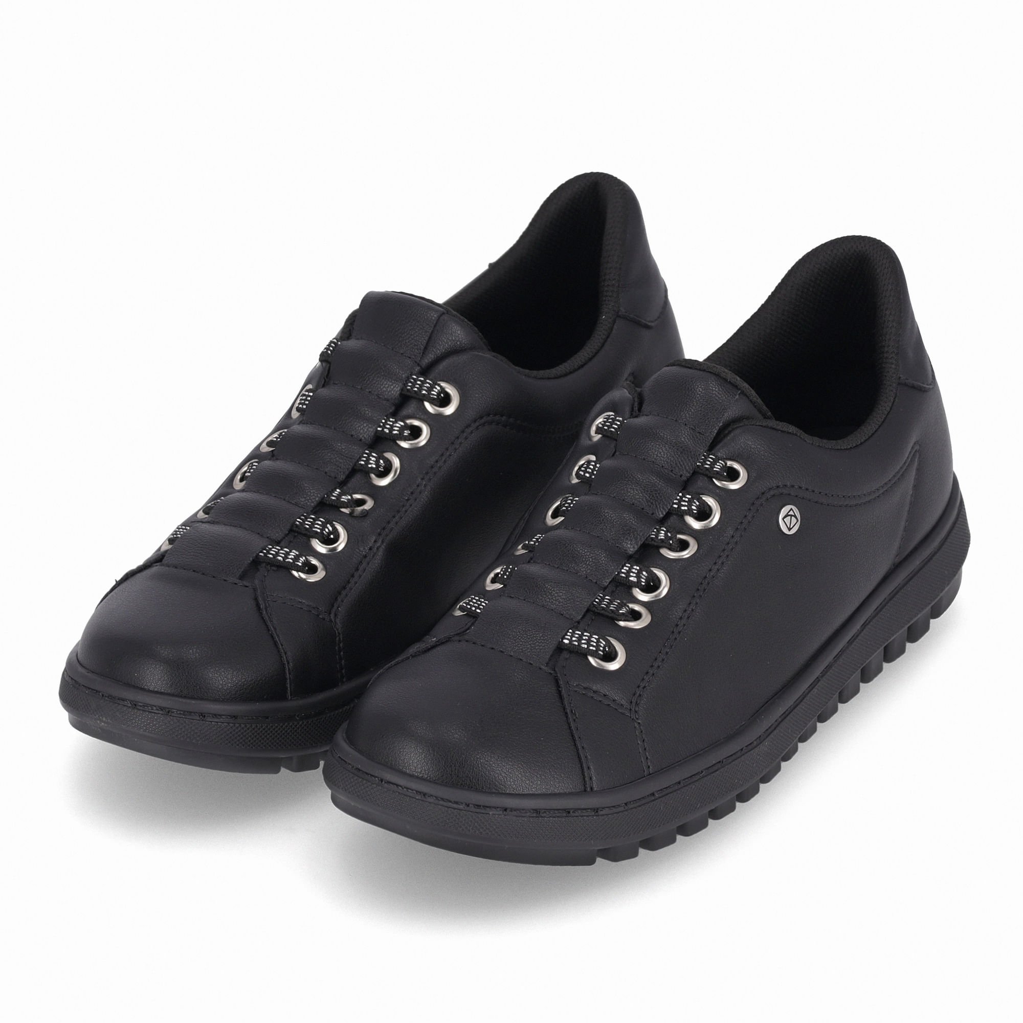 Tênis Nici Salto Baixo Preto Preto 2