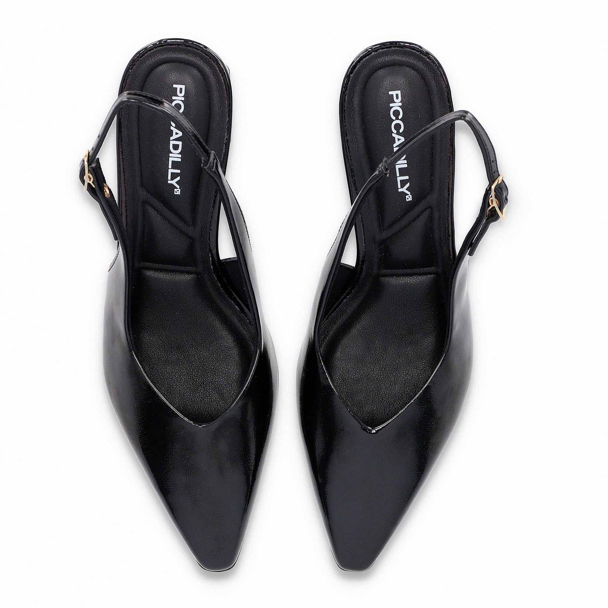 Sapato Slingback Irene Salto Alto Preto Preto 4