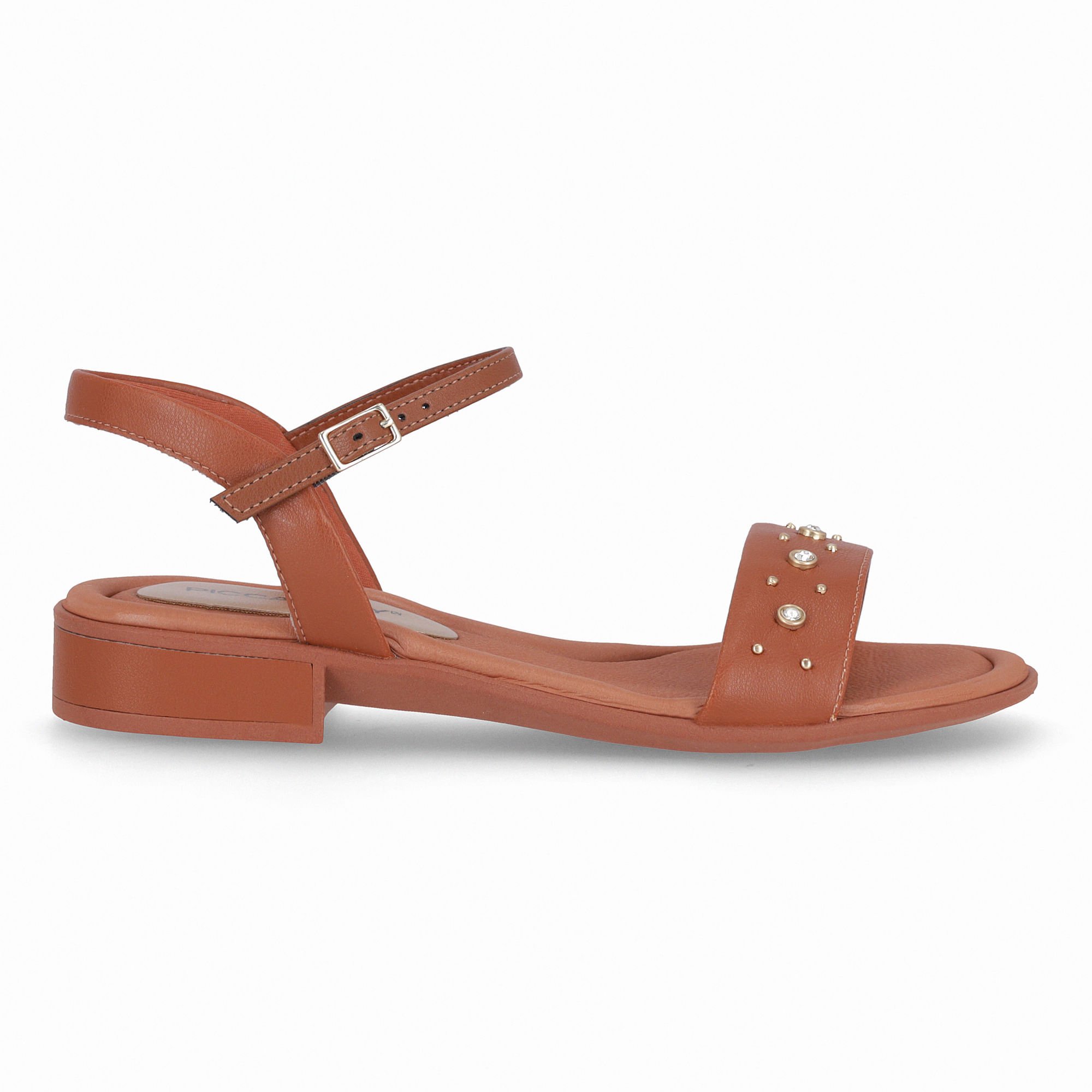 Sandália Taila Salto Baixo Ocre