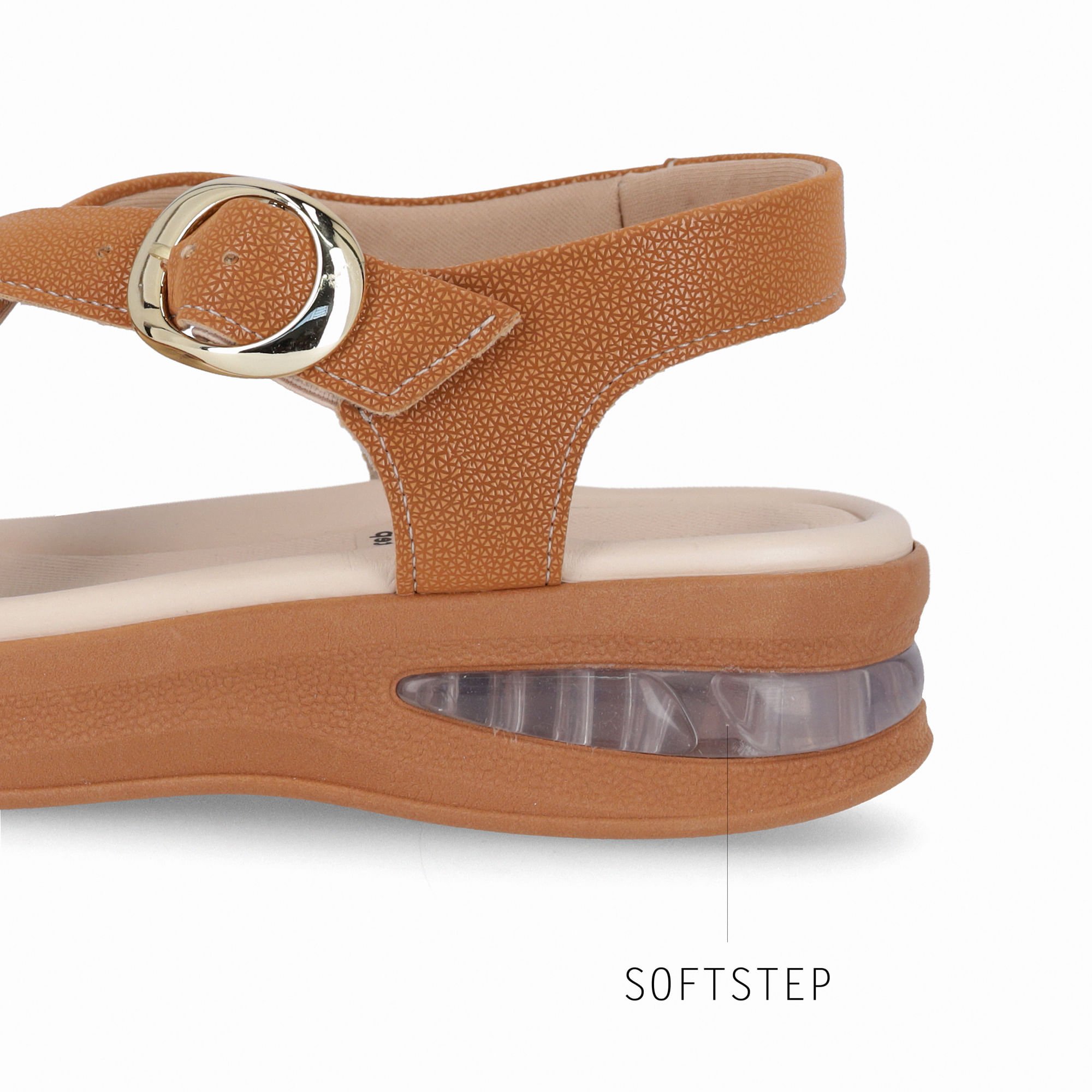 Sandália SoftStep Anabela Médio Mascavo Marrom 4
