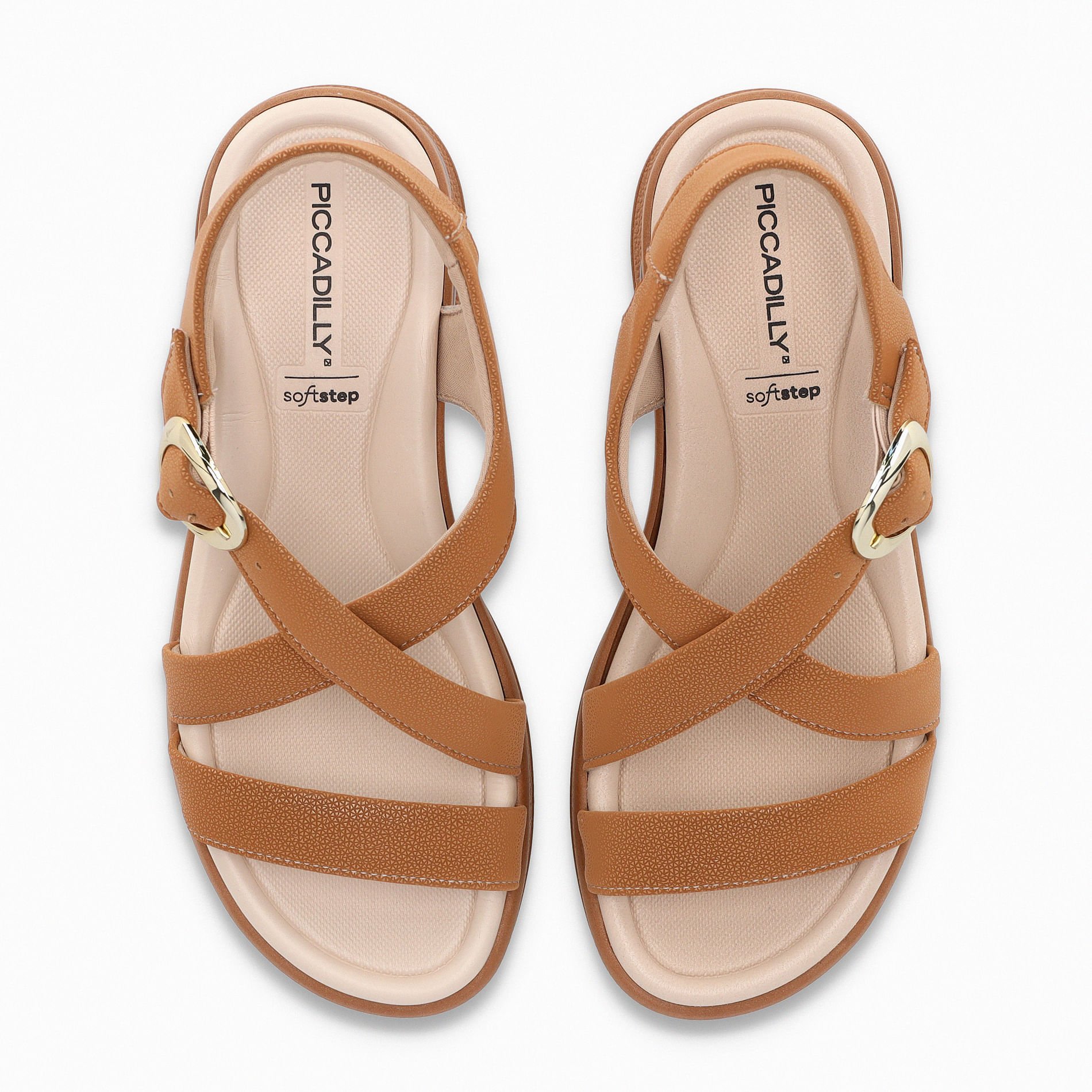 Sandália SoftStep Anabela Médio Mascavo Marrom 6