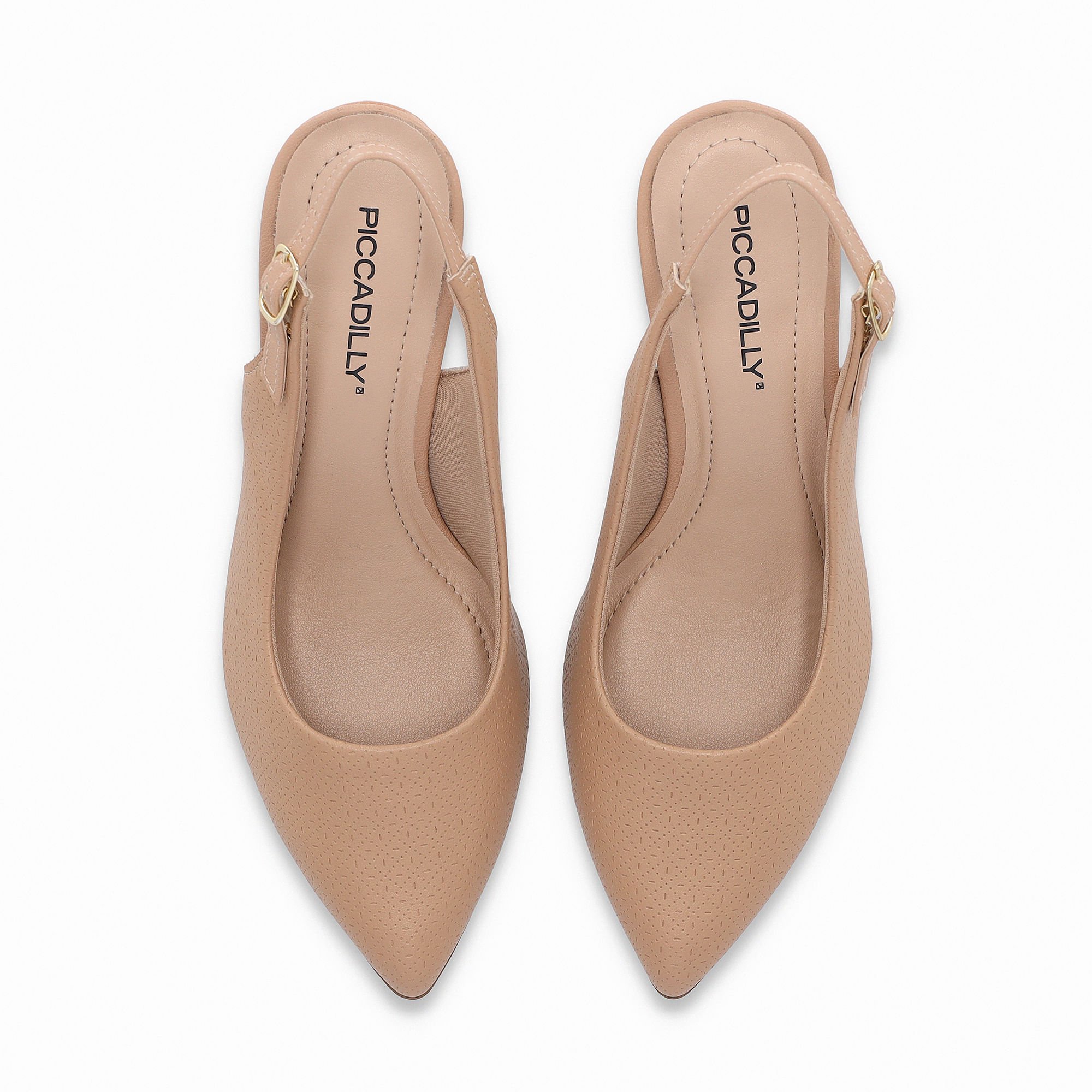 Sapato Slingback Luiza Salto Alto Nude Claro Bege 5