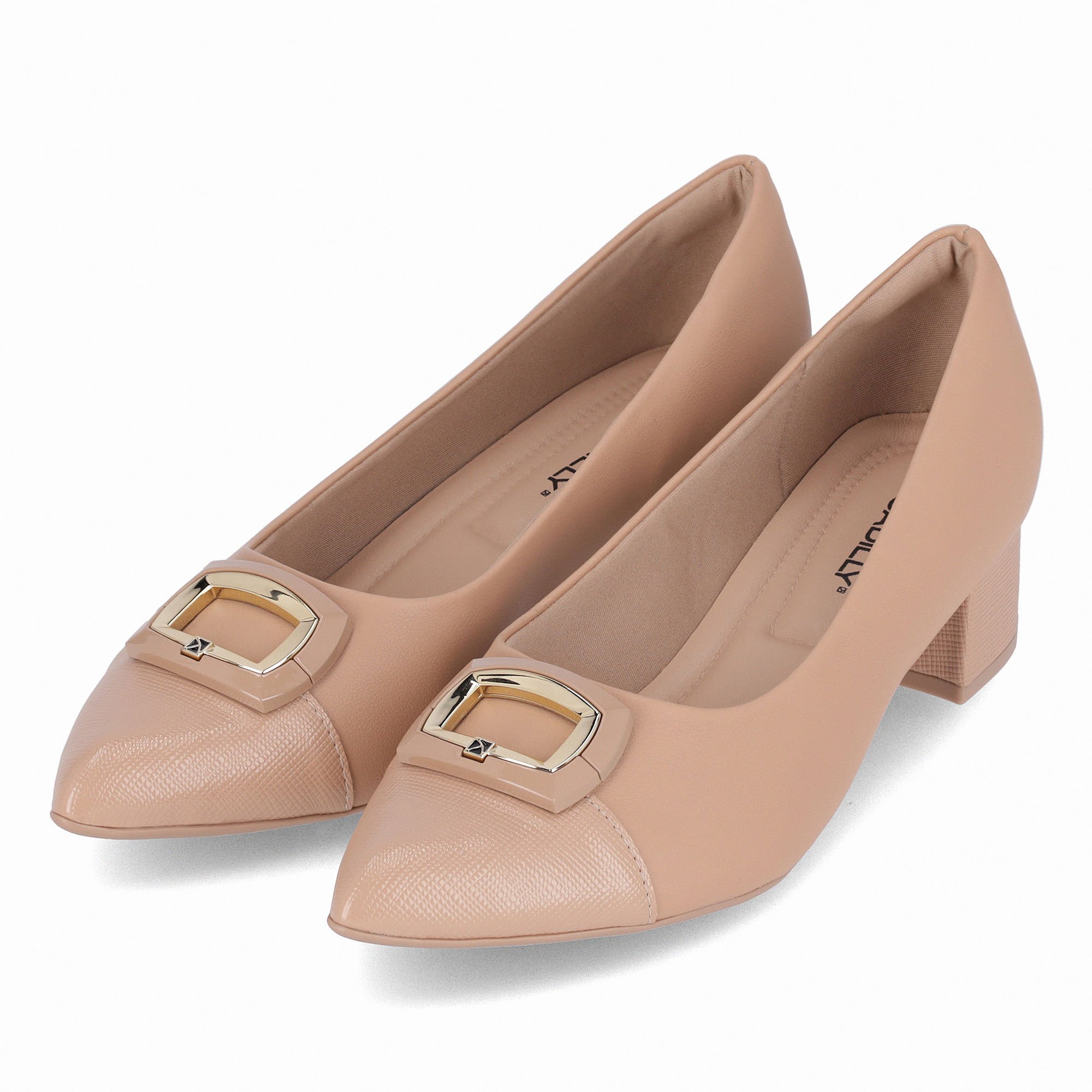 Scarpin Taci Salto Médio Nude Claro Nude 2